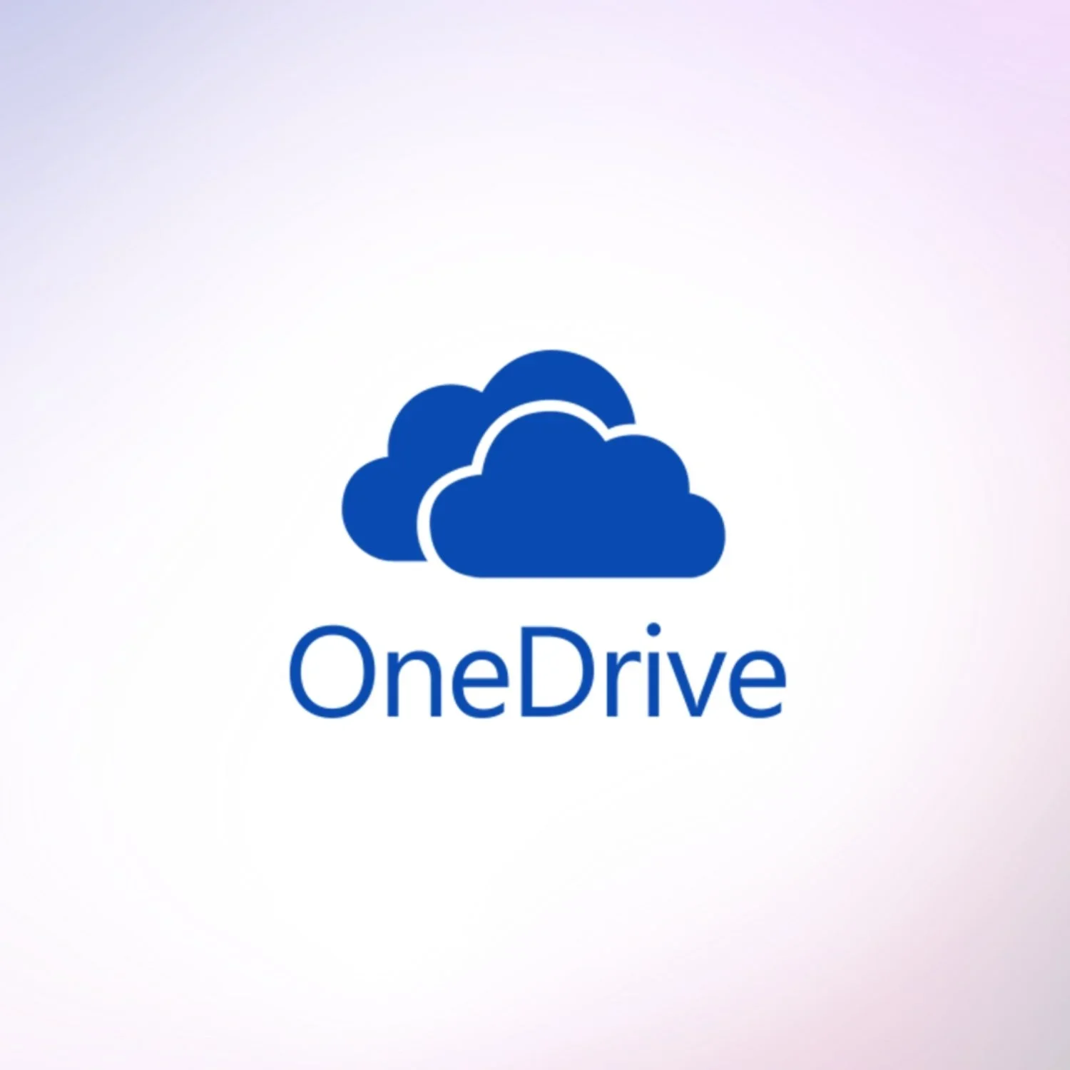 Microsoft OneDrive logo with blue clouds and the text 'OneDrive' underneath.
