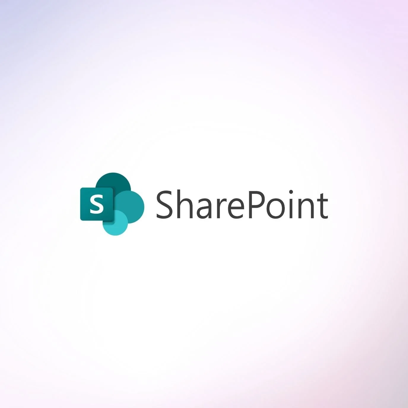 SharePoint logo alongside the text 'SharePoint' on a white background.