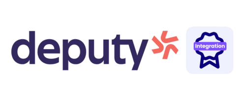 The image features the word 'deputy' in purple and black, followed by the letter 'A' in red, and a blue and white badge with the word 'Integration' inside.