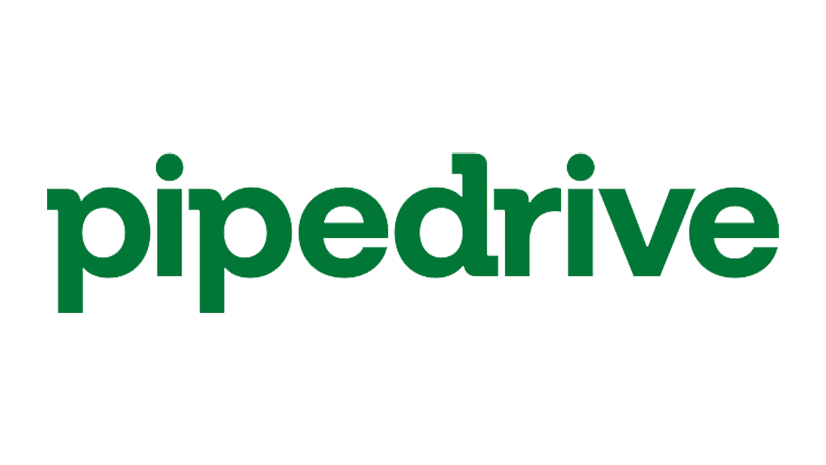 The logo for Pipedrive, a customer relationship management (CRM) software company, with the word 'pipedrive' in green lowercase letters.