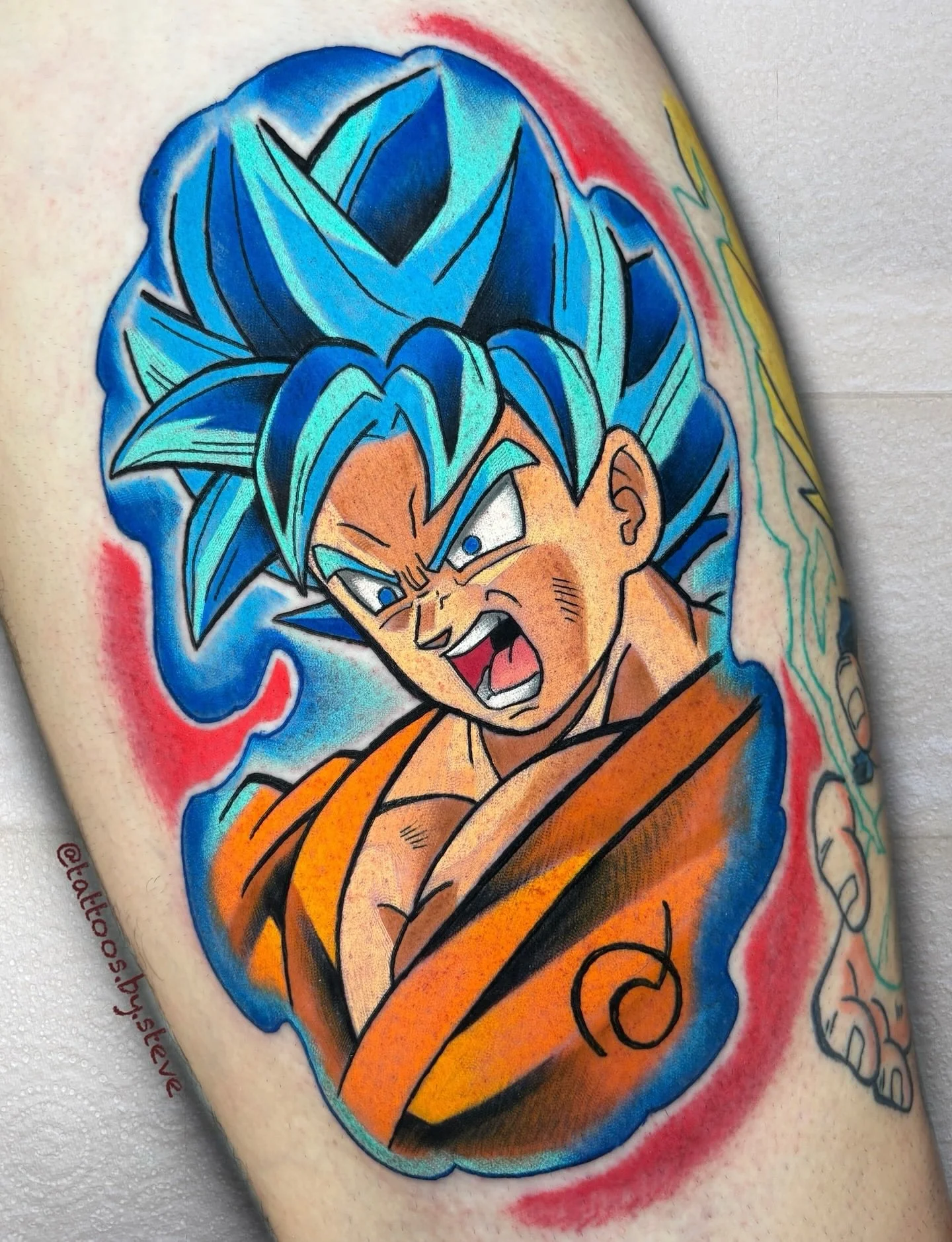 @tattoos.by.steve Goku!
Made @fable.tattoo for the legend Pat.

#dragonball #dragonballtattoo #dragonballz #dragonballztattoo #goku #gokutattoo #brisbane #brisbanetattoo #brisbaneanime #brisbanetattooartist #fabletattoo #westendbrisbane