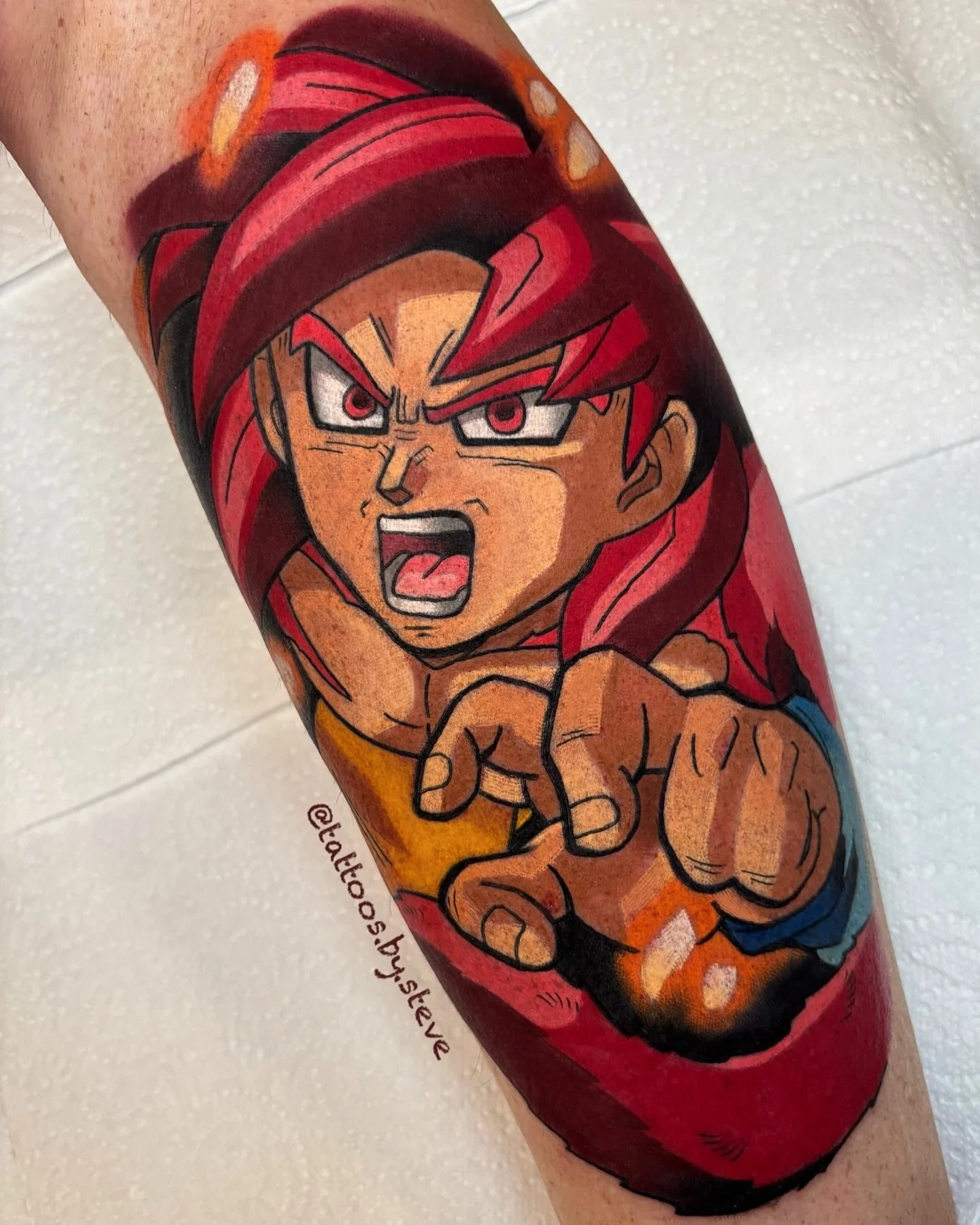 @tattoos.by.steve Super Saiyan 4 Goku, from Dragon Ball Daima!
Made @fable.tattoo 
DM for enquiries and appointments!
.
.
.
.
.
#goku #gokutattoo #daima #daimatattoo #anime #animetattoo #brisbanetattoo #brisbaneanime #fabletattoo #westendtattoo