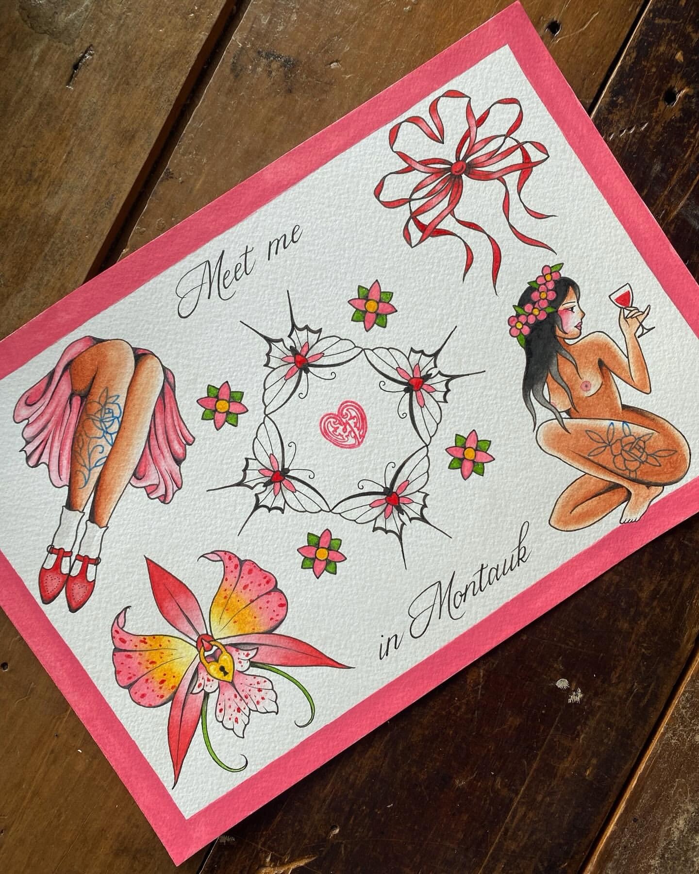 Pretty @daynajayde flash that she would love to tattoo 🥹 send her a message to book yours 🌟💗

📍Upstairs @ 183 Boundary St, West End // Brisbane
📩 Bookings: Through @daynajayde or via contact form in our bio ✏️ 

#meetmeinmontauk #vintagetattoo #