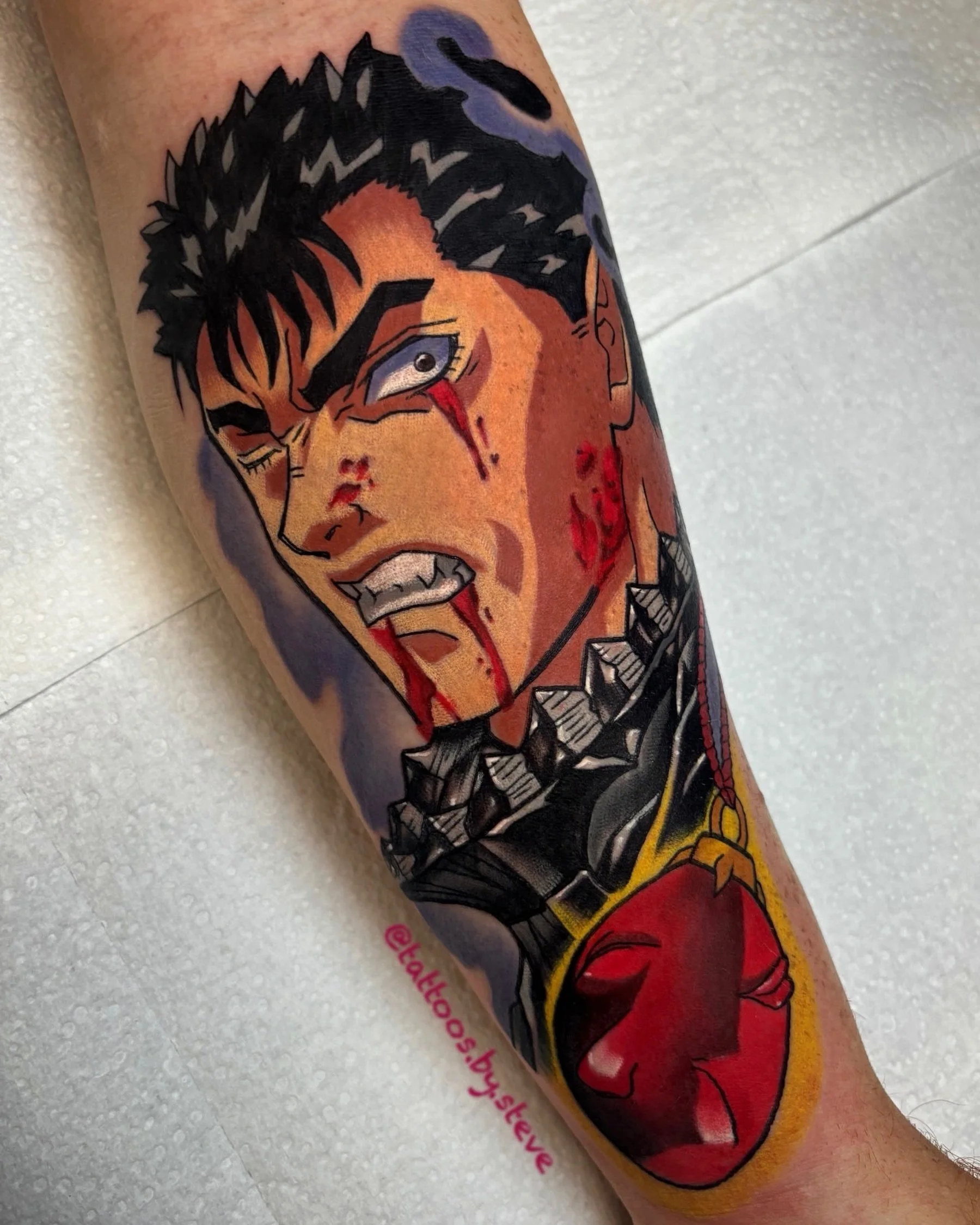 @tattoos.by.steve Guts, The Black Swordsman.
Super fun piece for the legend Clayton!

📍Upstairs @ 183 Boundary St, West End // Brisbane
📩 Bookings: DM @tattoos.by.steve directly

#gutsberserk #gutstattoo #berserktattoo #brisbanetattoo #animetattoos