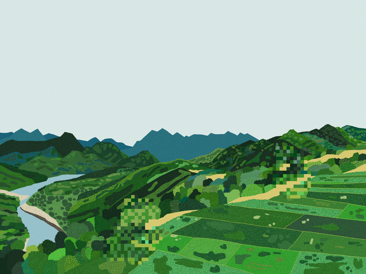 Goyong, Mountain, 2022, Mixed media