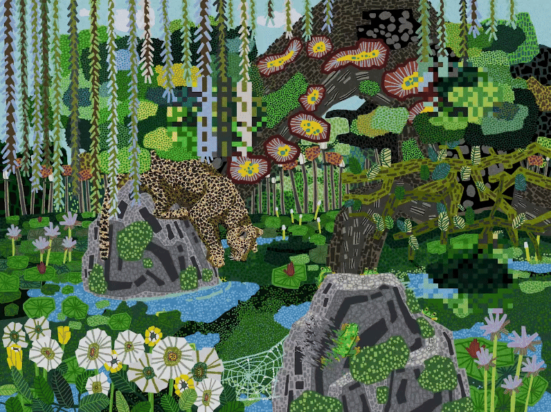 Goyong, Pond, 2024, Mixed media