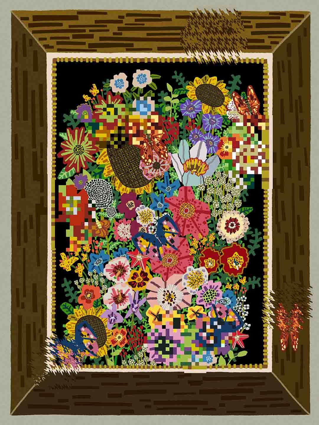 Goyong, The Flowers, 2023, Mixed media