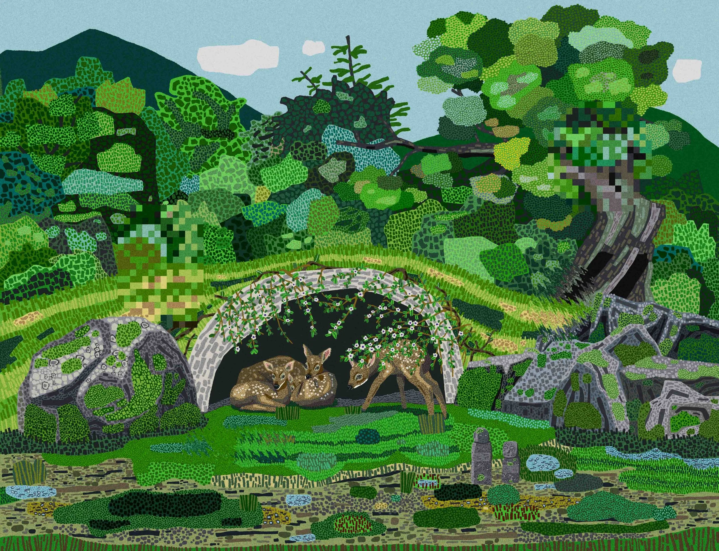 Goyong, Hide, 2023, Mixed media