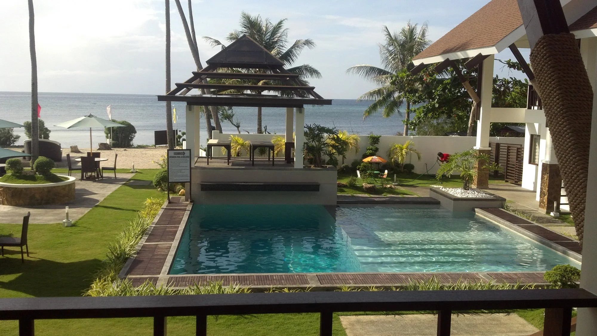 2011-11-23_08-19-47_387 · Resort pool by the sea, Panglao, Bohol, Philippines
