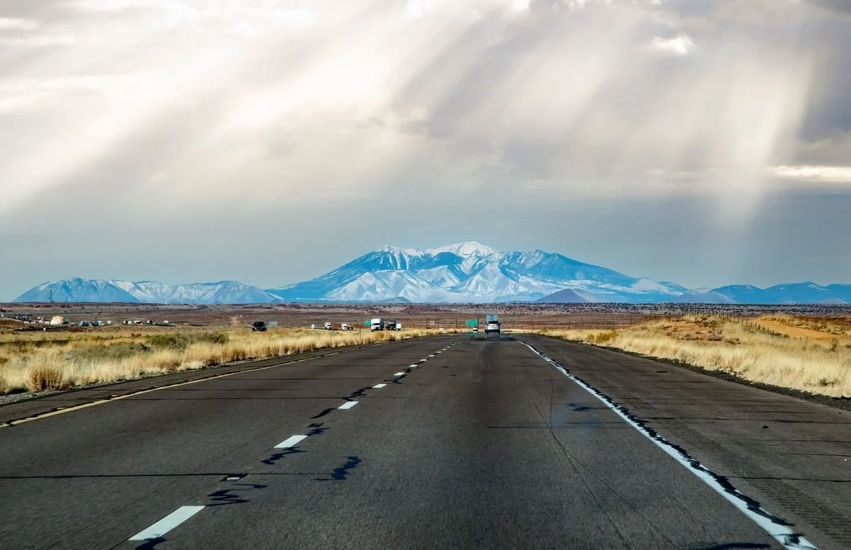 MMD_4984 · Open road to the San Francisco Peaks, Arizona