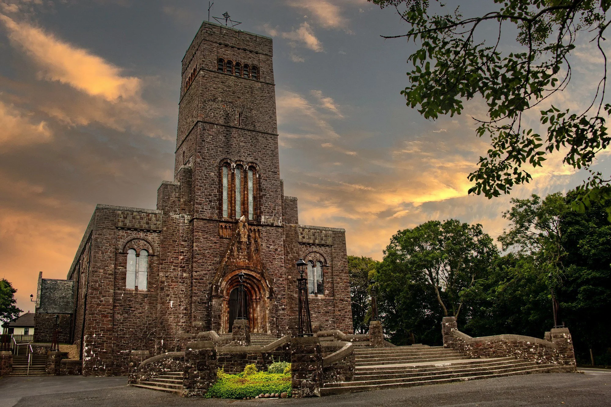 MAC_4872 · St Patrick's Church at sunset, Newport, Co. Mayo