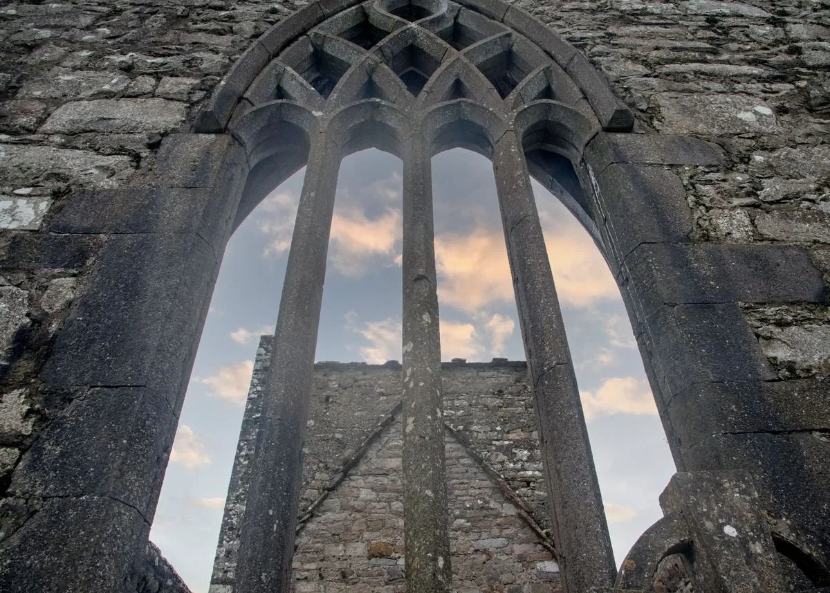 MMD_5608 · Gothic window tracery, Burrishoole Abbey, Co. Mayo