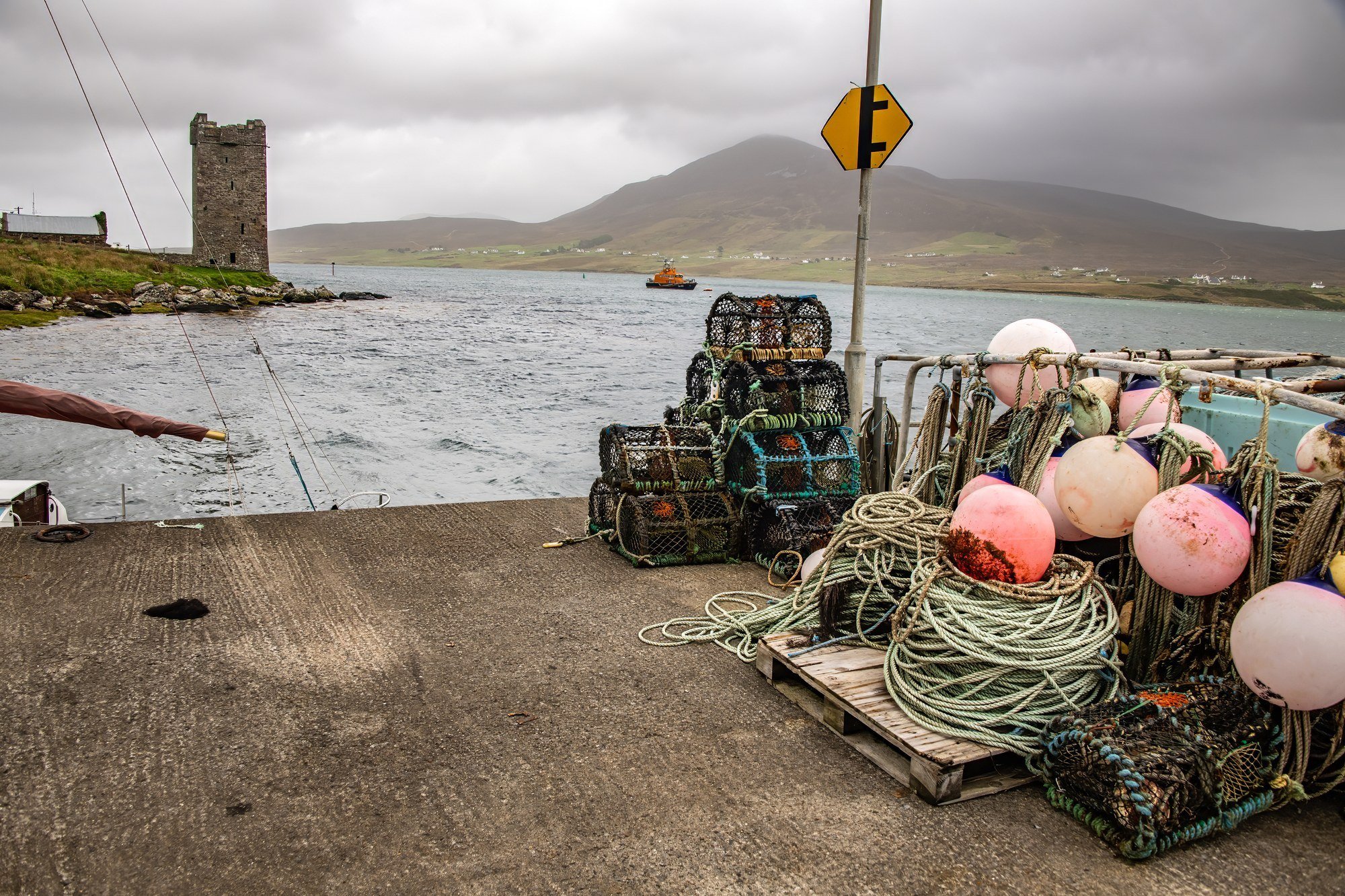 MAC_0917 · Lobster pots below Kildavnet Castle, Achill Island, Co. Mayo