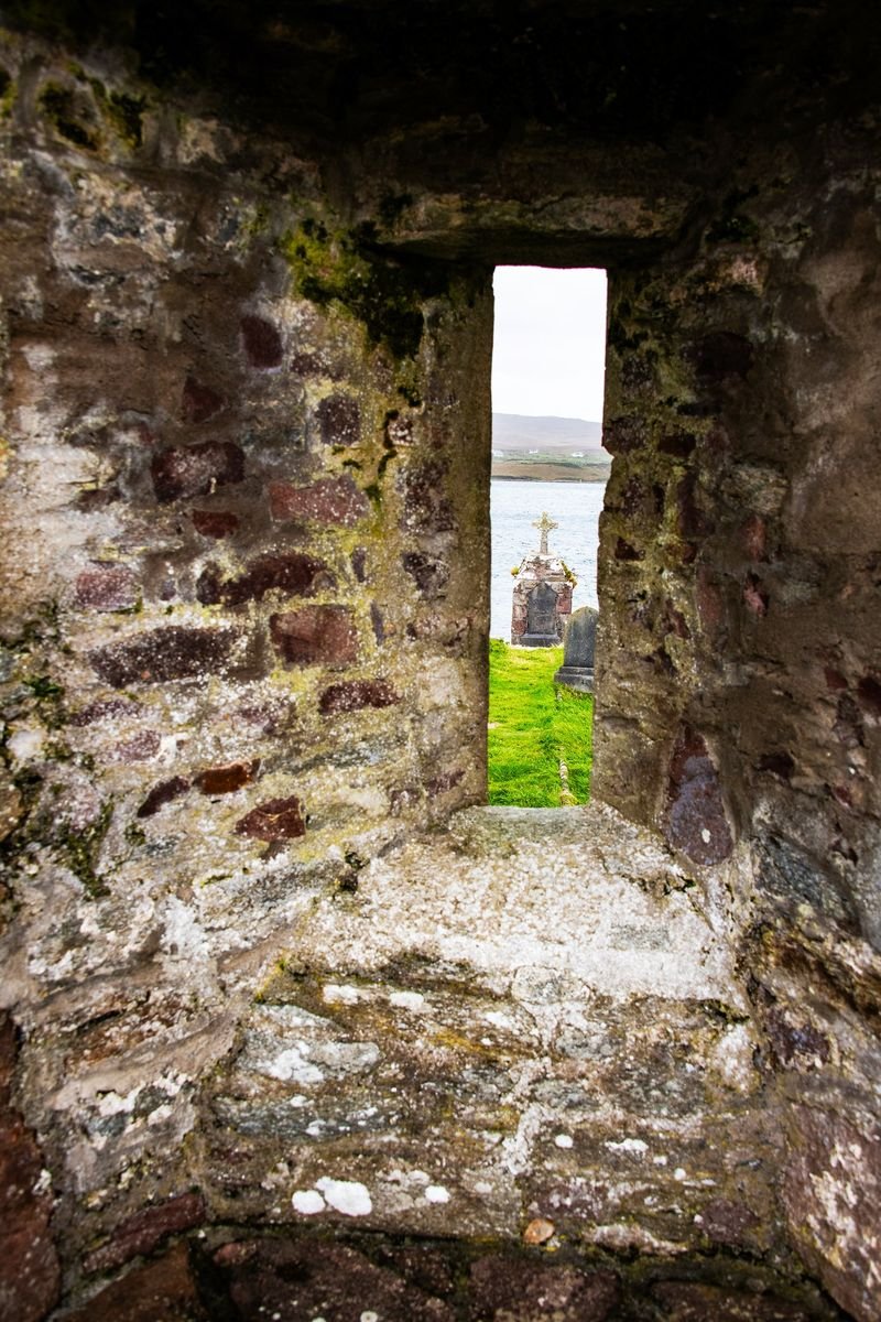 MAC_0883 · Window to the sea, Kildavnet church, Achill Island, Co. Mayo