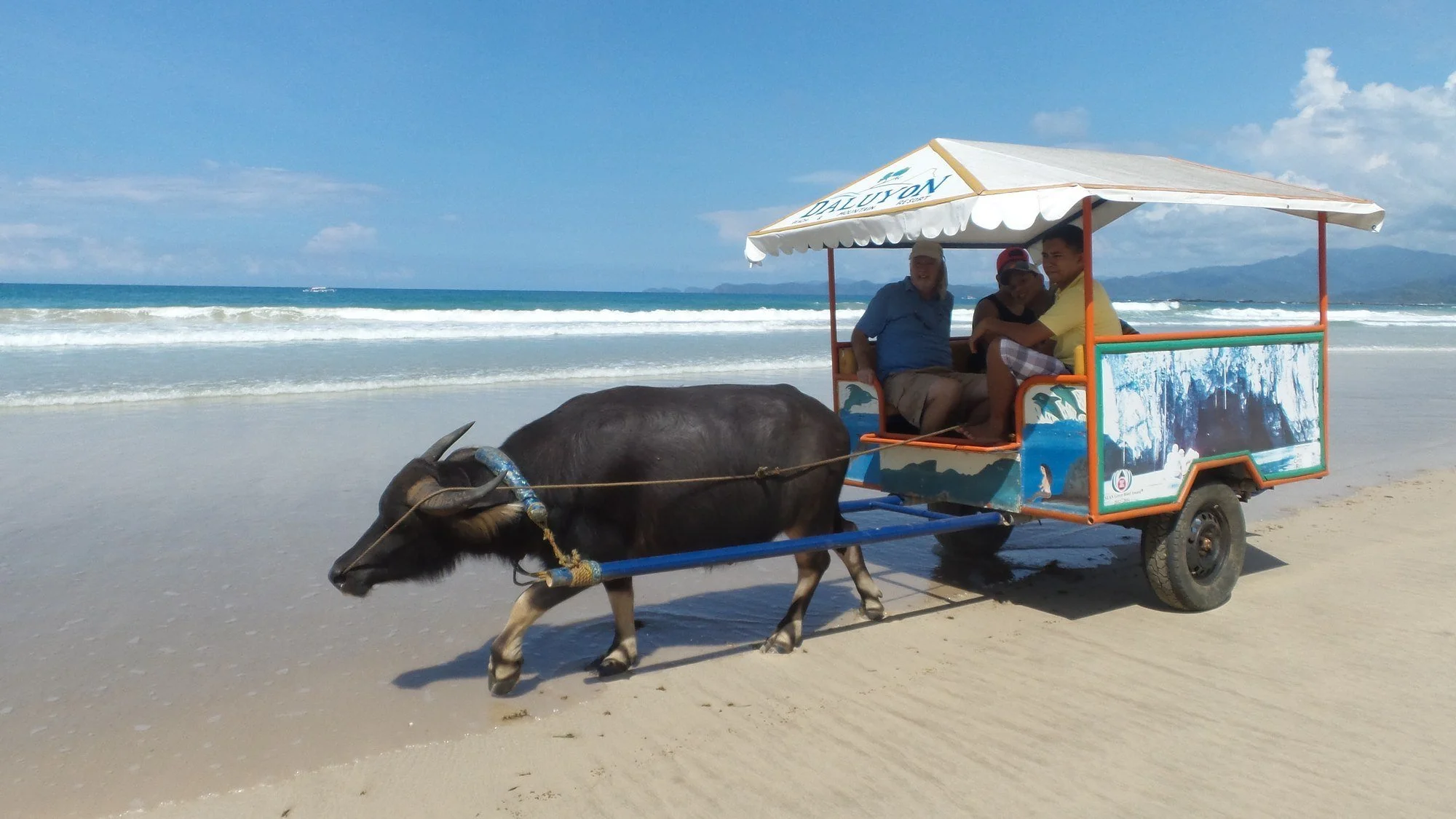 20151125_001238 · Carabao cart on the beach, Philippines