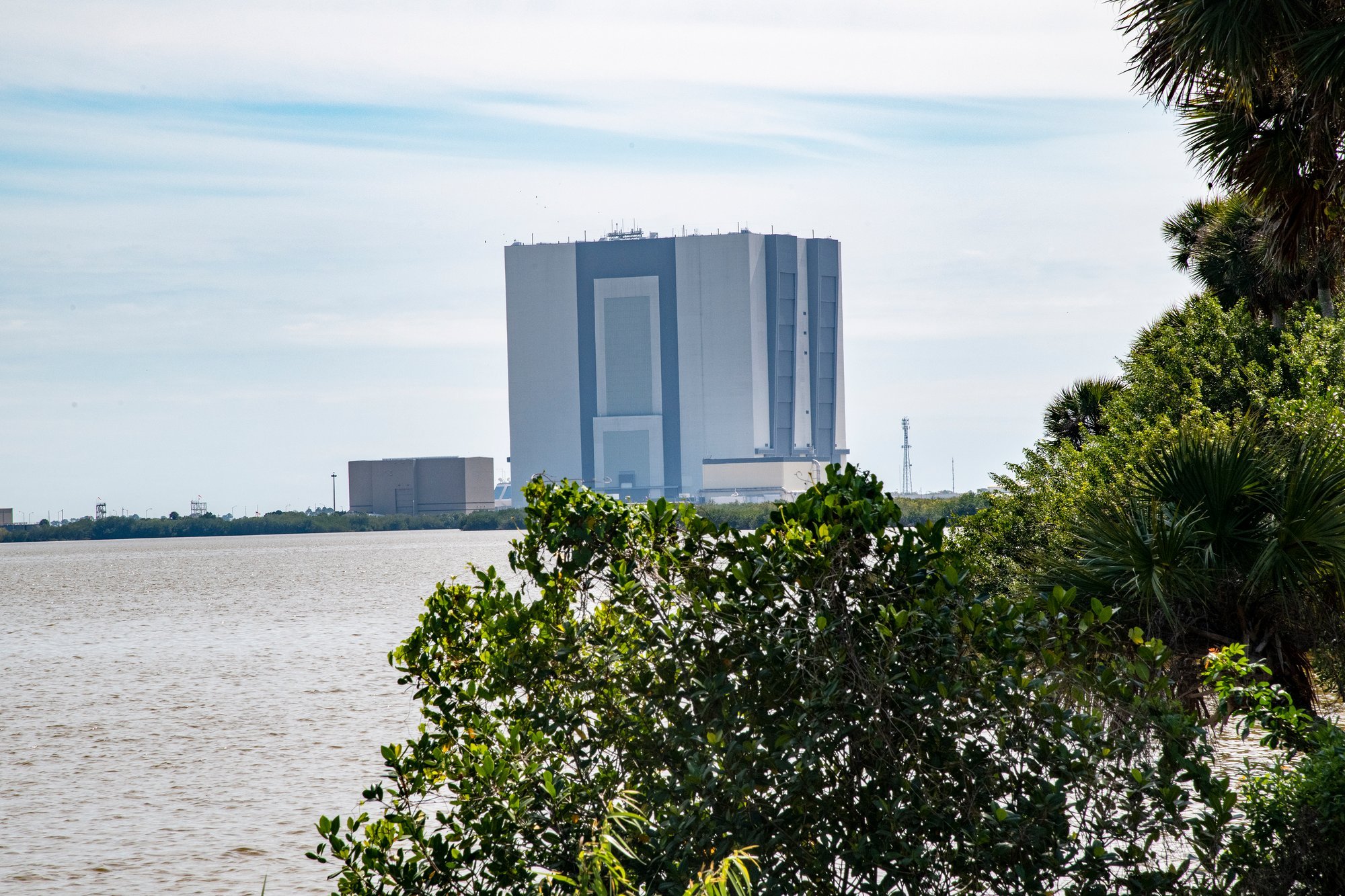 MMD_6267 · Vehicle Assembly Building across the water, Kennedy Space Center, Florida