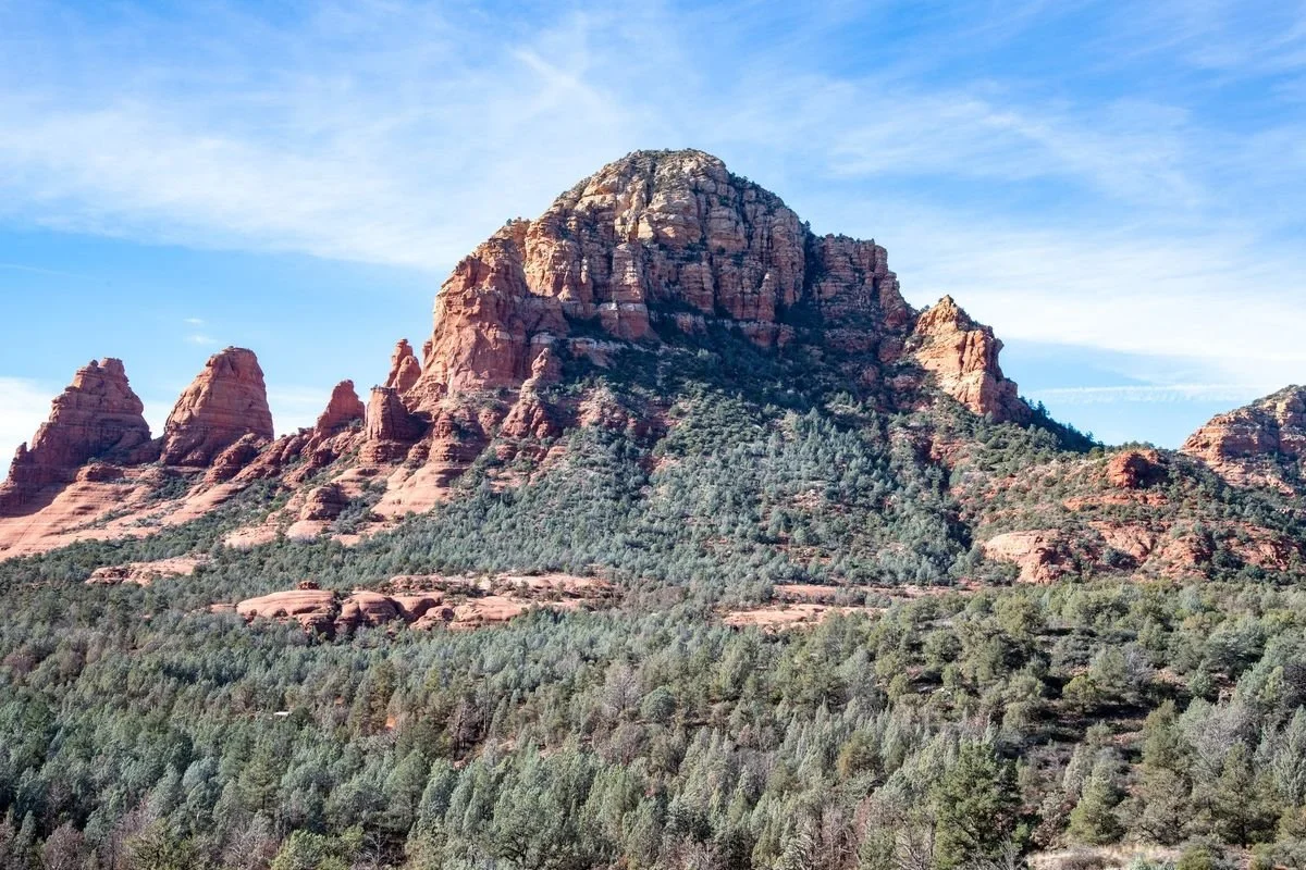 MMD_3939 · Red rock butte and spires, Sedona, Arizona