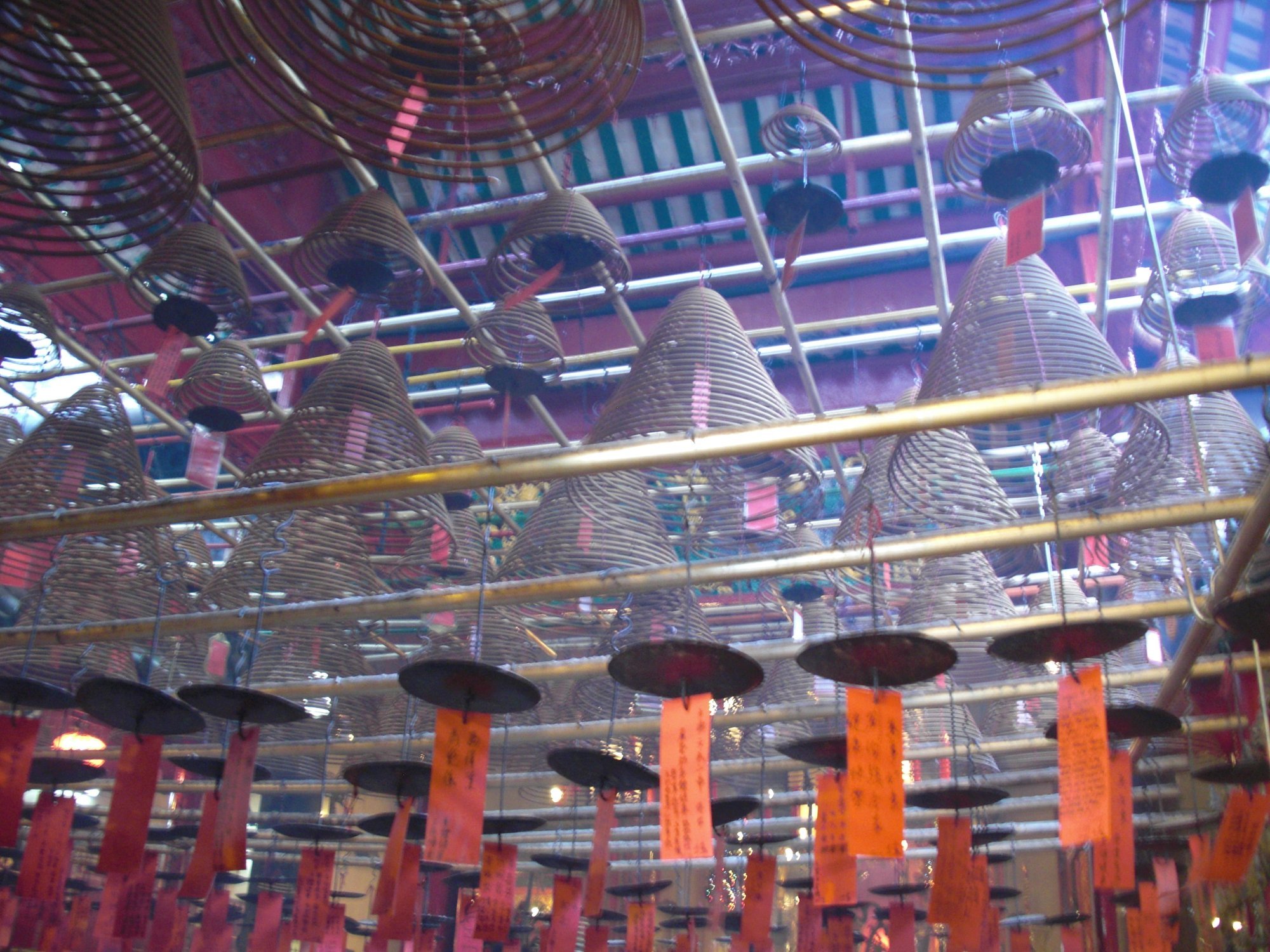 CIMG0371 · Incense coils in the temple, Hong Kong