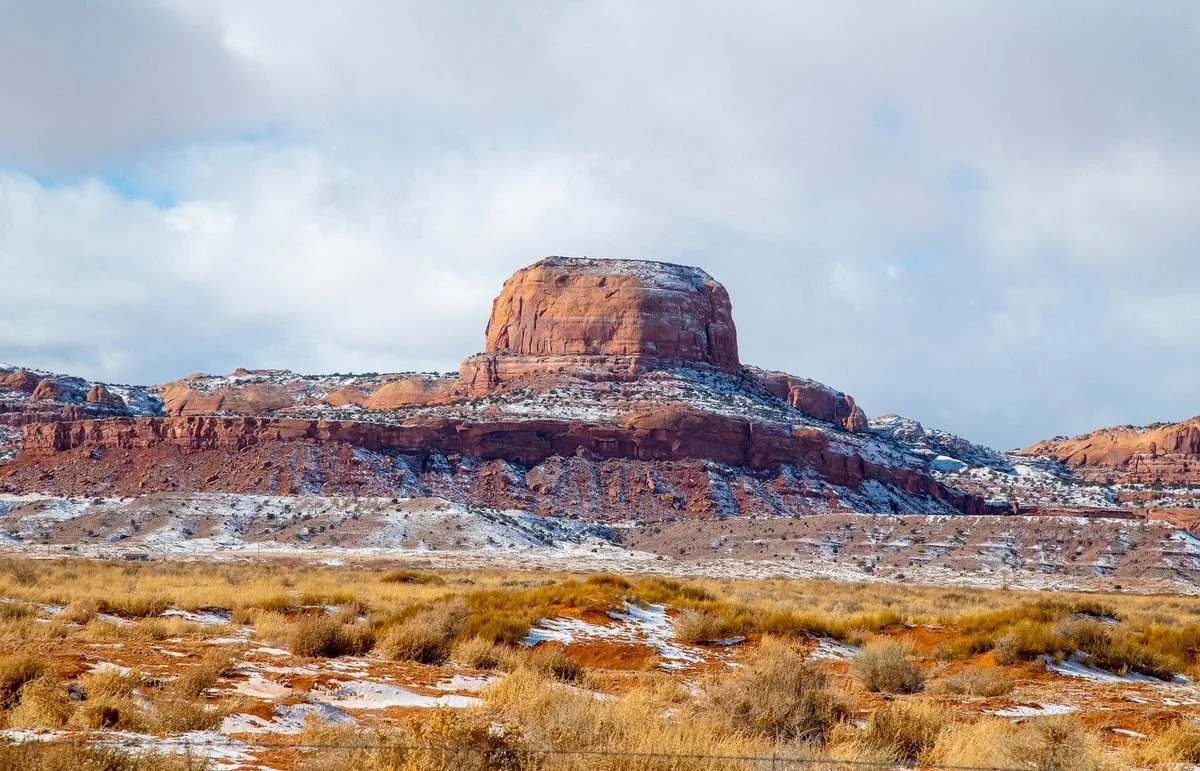 MMD_4580 · Butte in winter snow, Monument Valley, Arizona