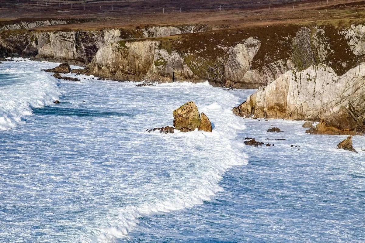 MMD_5586 · Cliffs and surf, Achill Island, Co. Mayo