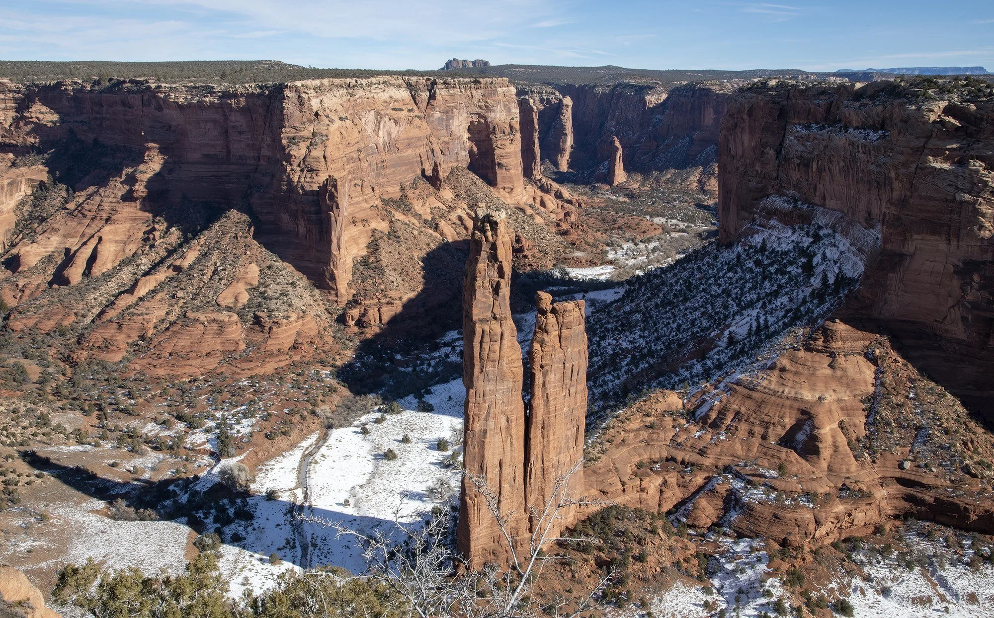 MMD_4857 · Spider Rock in snow, Canyon de Chelly National Monument, Arizona
