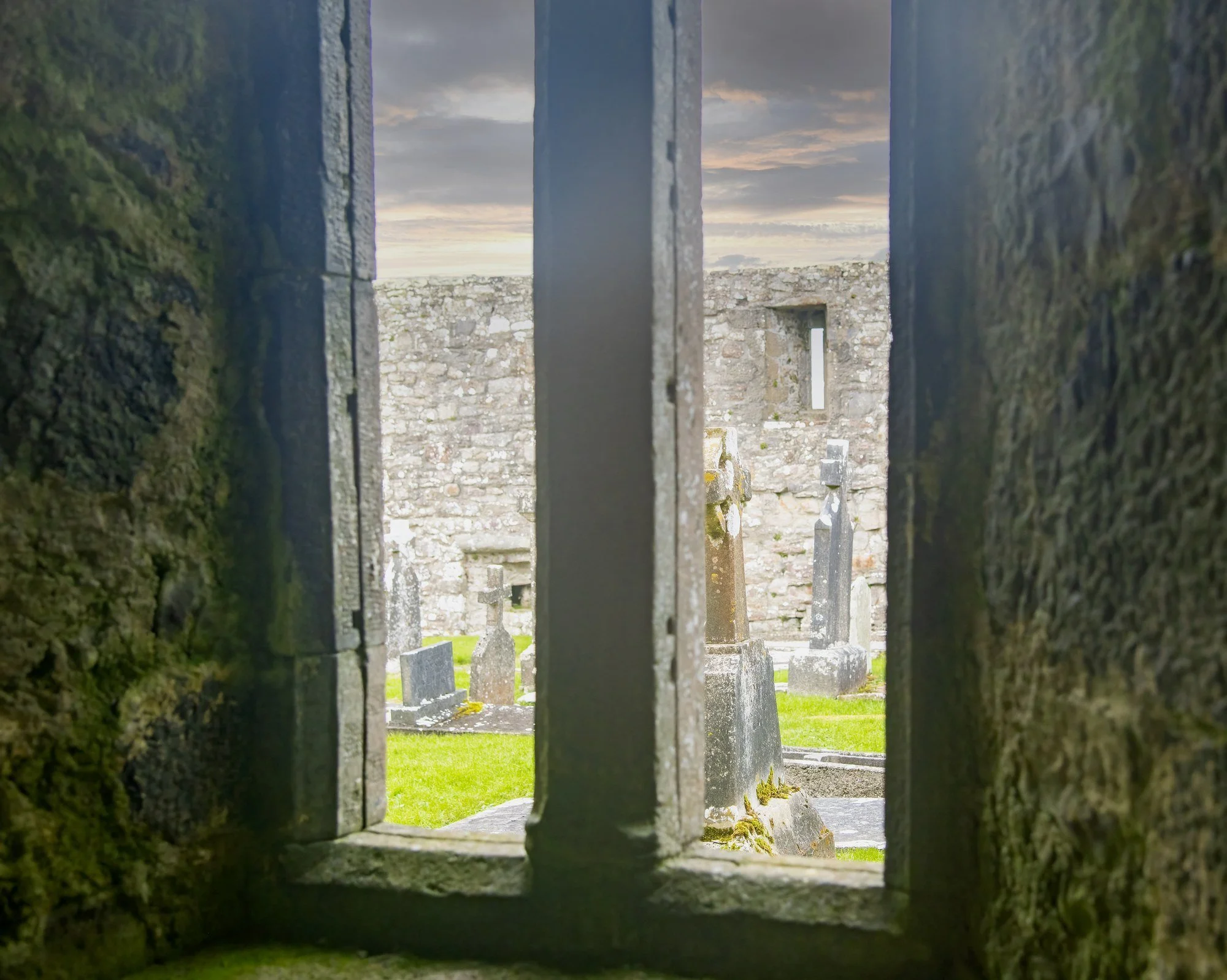 MMD_5613 · The abbey window, Burrishoole Abbey, Co. Mayo