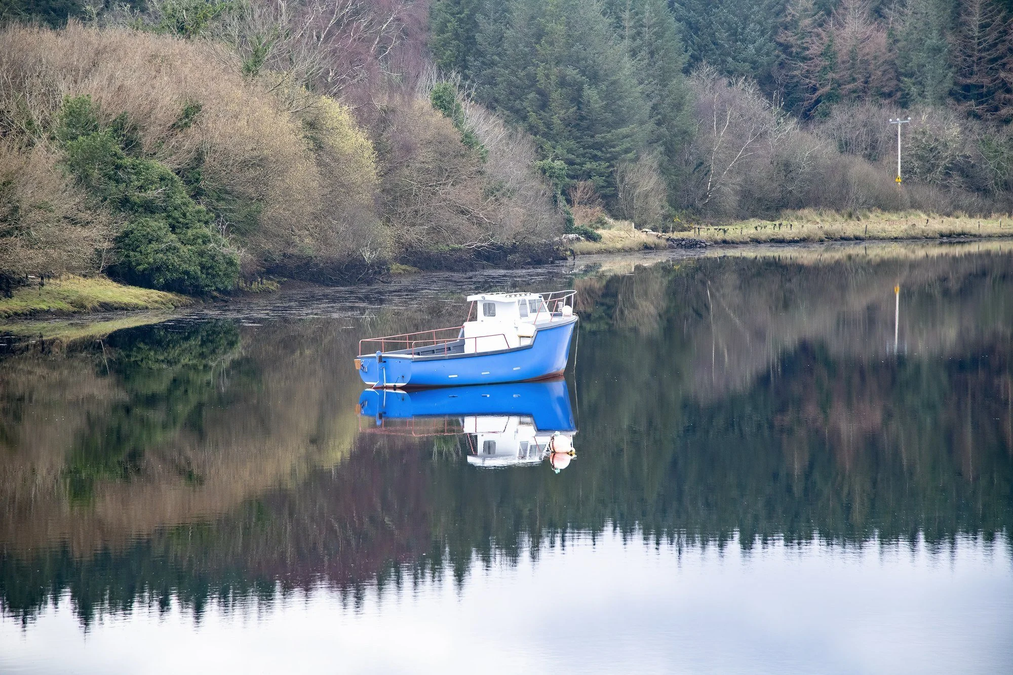 MMD_5624 · Blue boat reflections, Co. Mayo