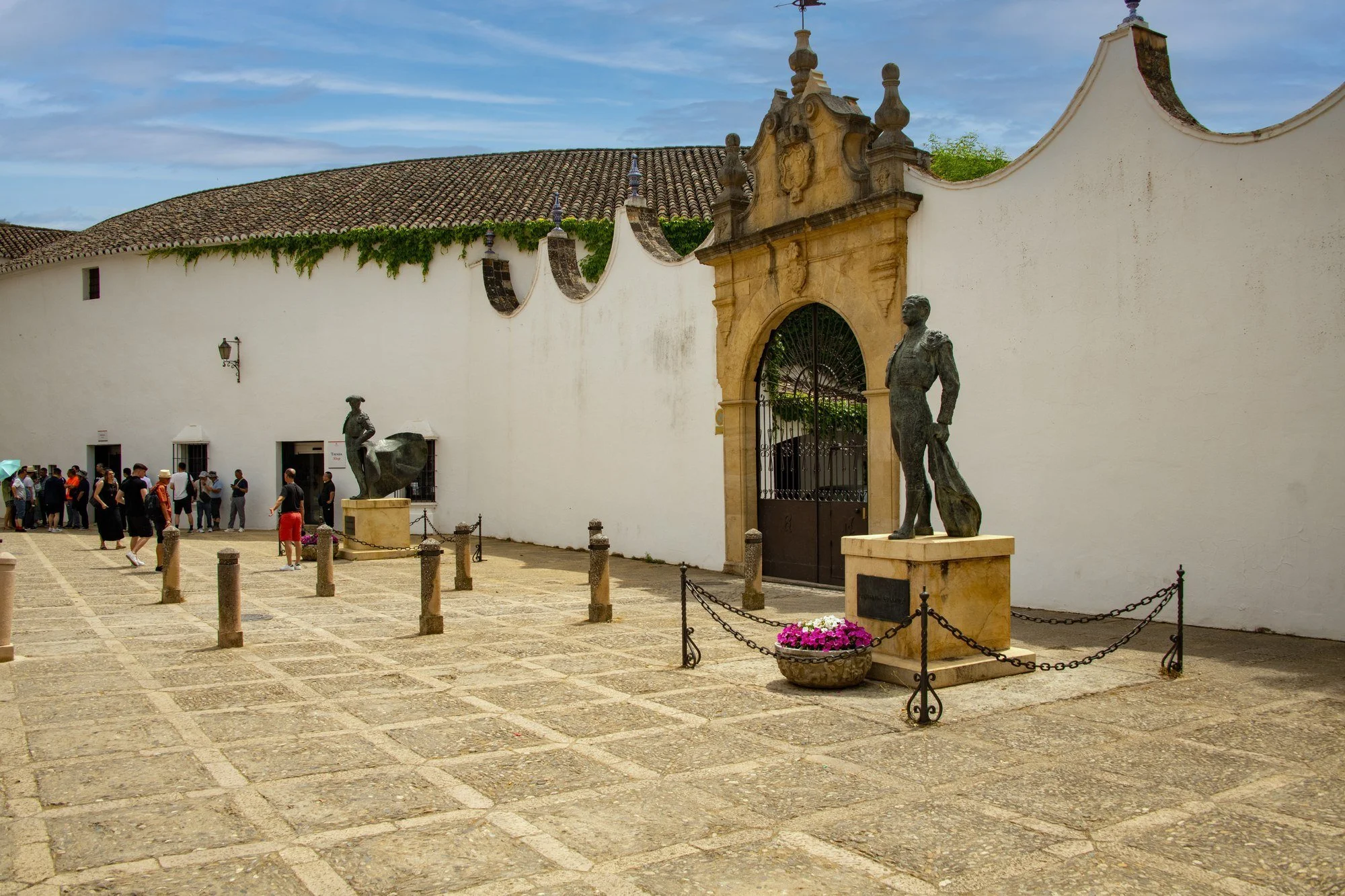 MAC_4367 · Bullring gate and matador statue, Plaza de Toros, Ronda, Spain