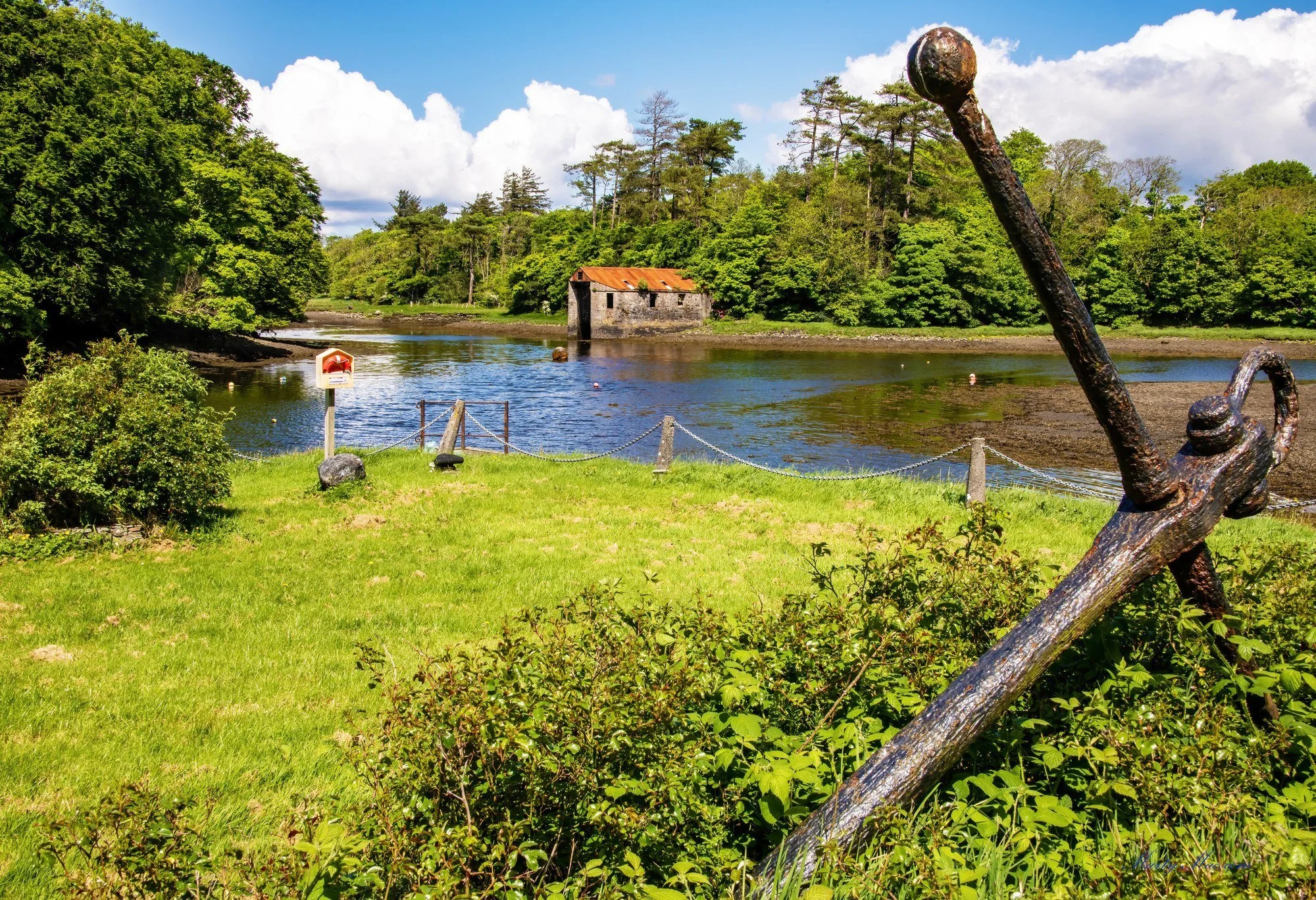 MAC_0055 · The anchor and the old boathouse, Westport, Co. Mayo