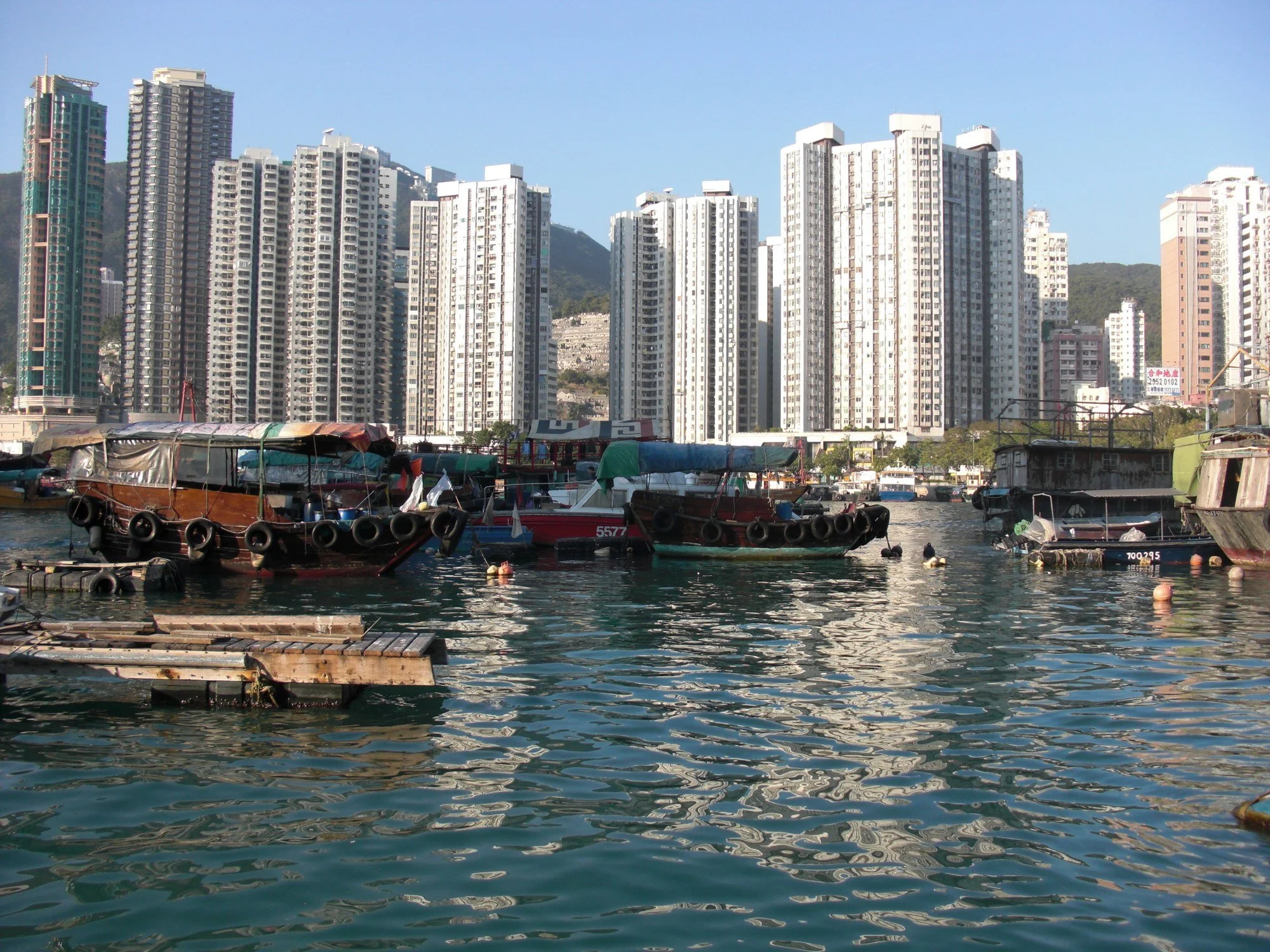 CIMG0390 · Harbour boats and high-rises, Hong Kong