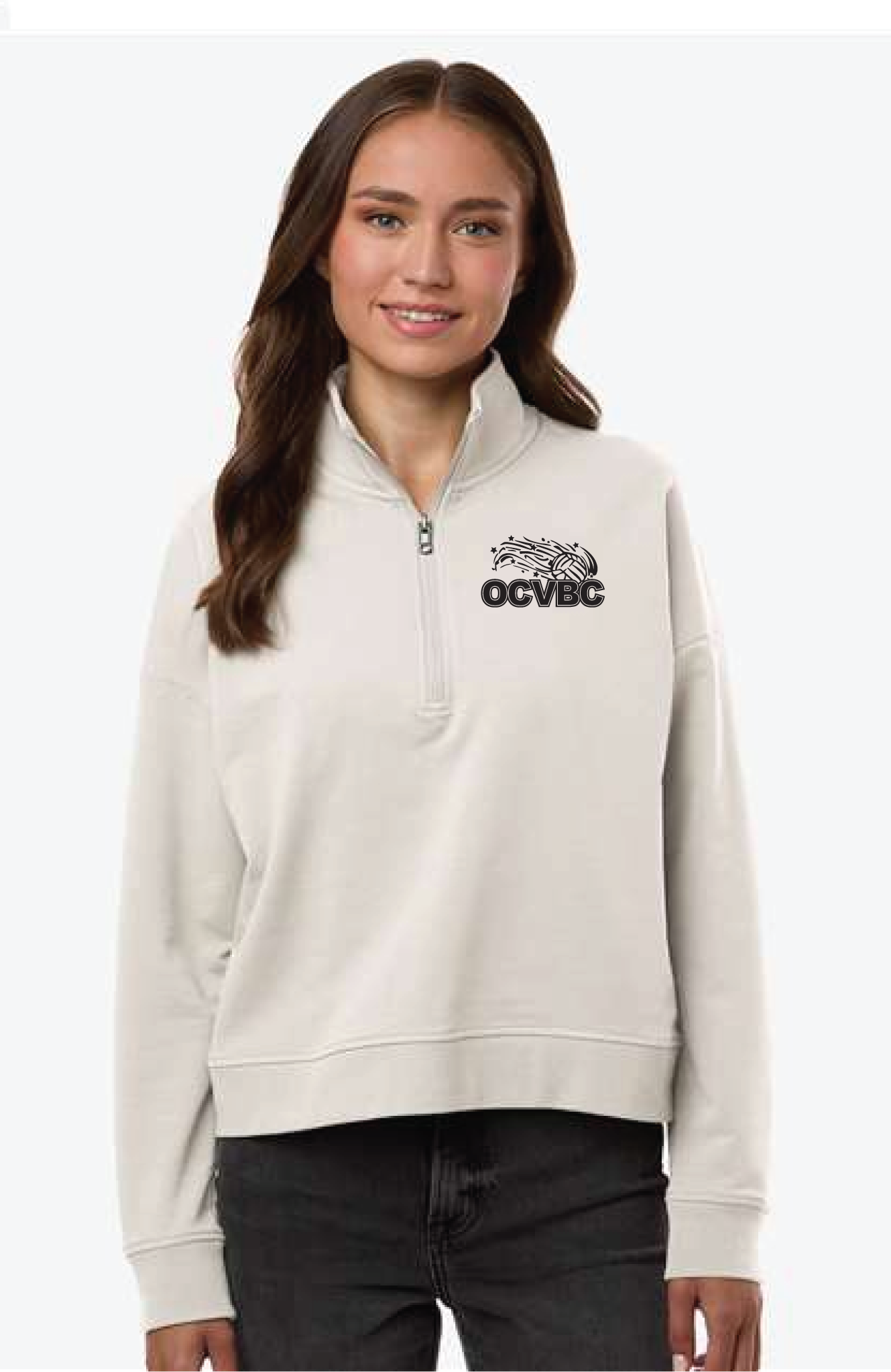 OCVBC - Women's Perform Quarter-Zip Pullover Smoke