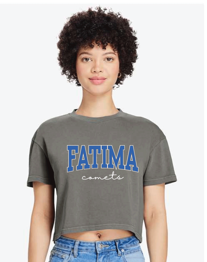 FHS 2 Women's Garment-Dyed Urban Cropped Tee Grey