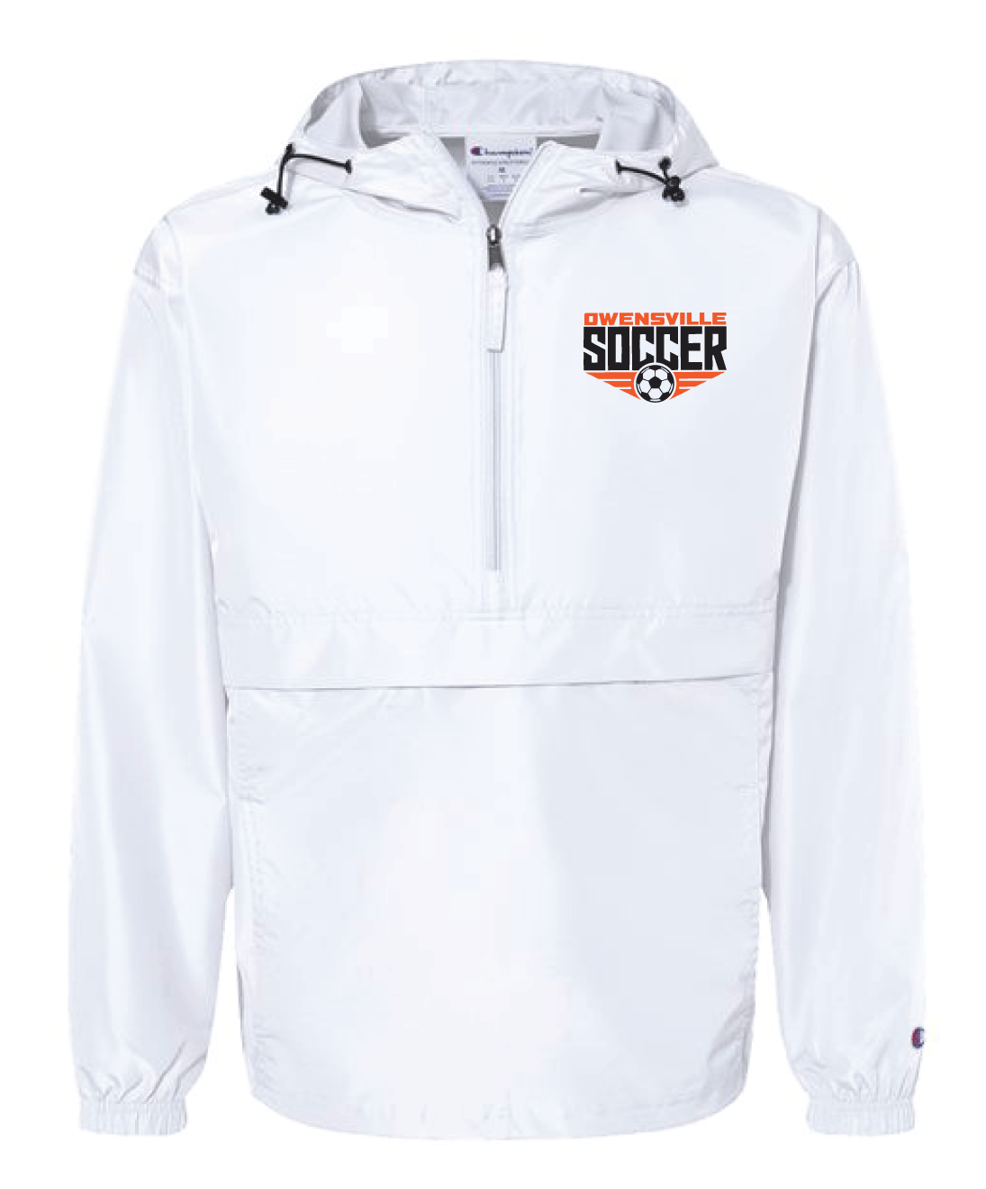 OHS Champion Unisex Packable Anorak Jacket White