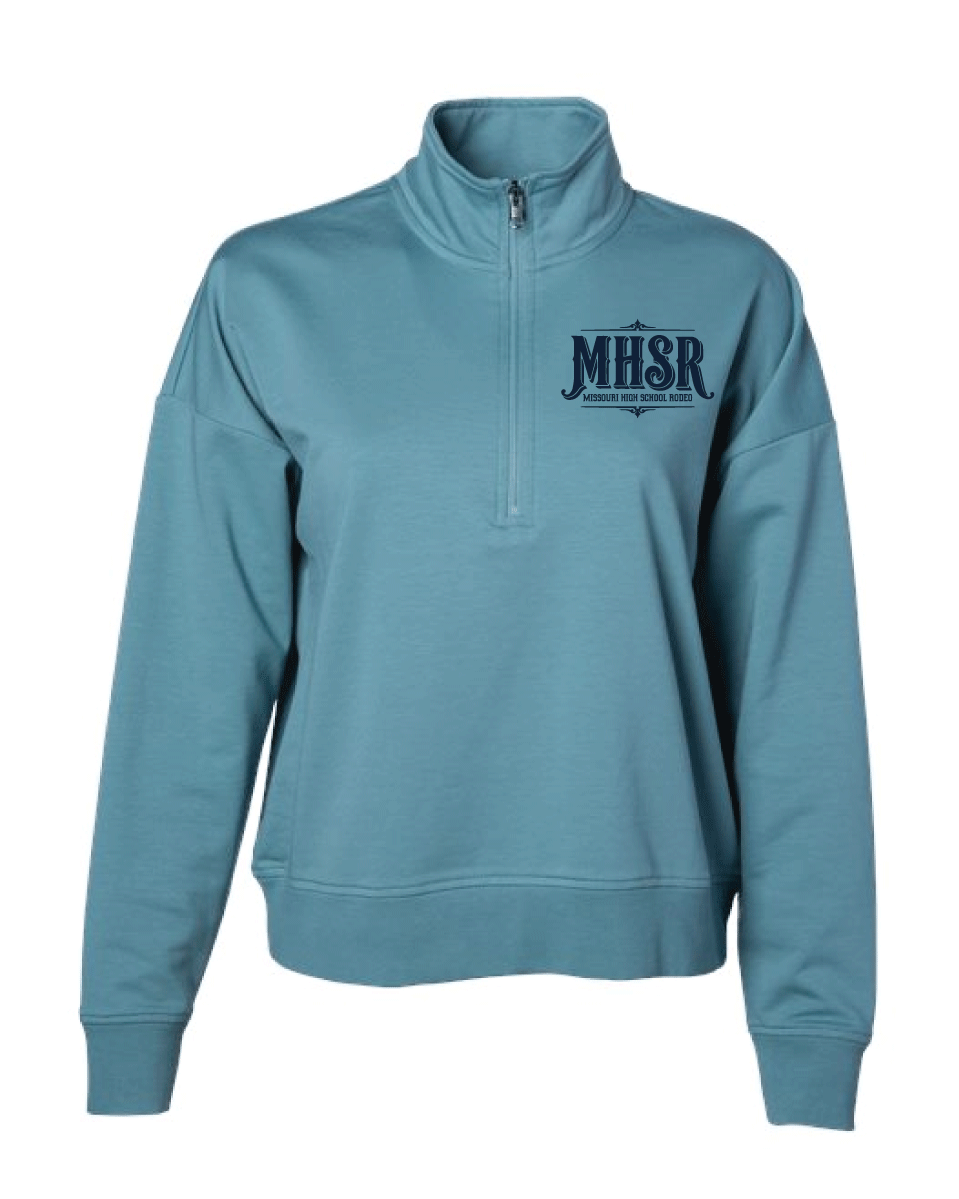 MHSR Women's Perform Quarter-Zip Pullover - Agave Blue