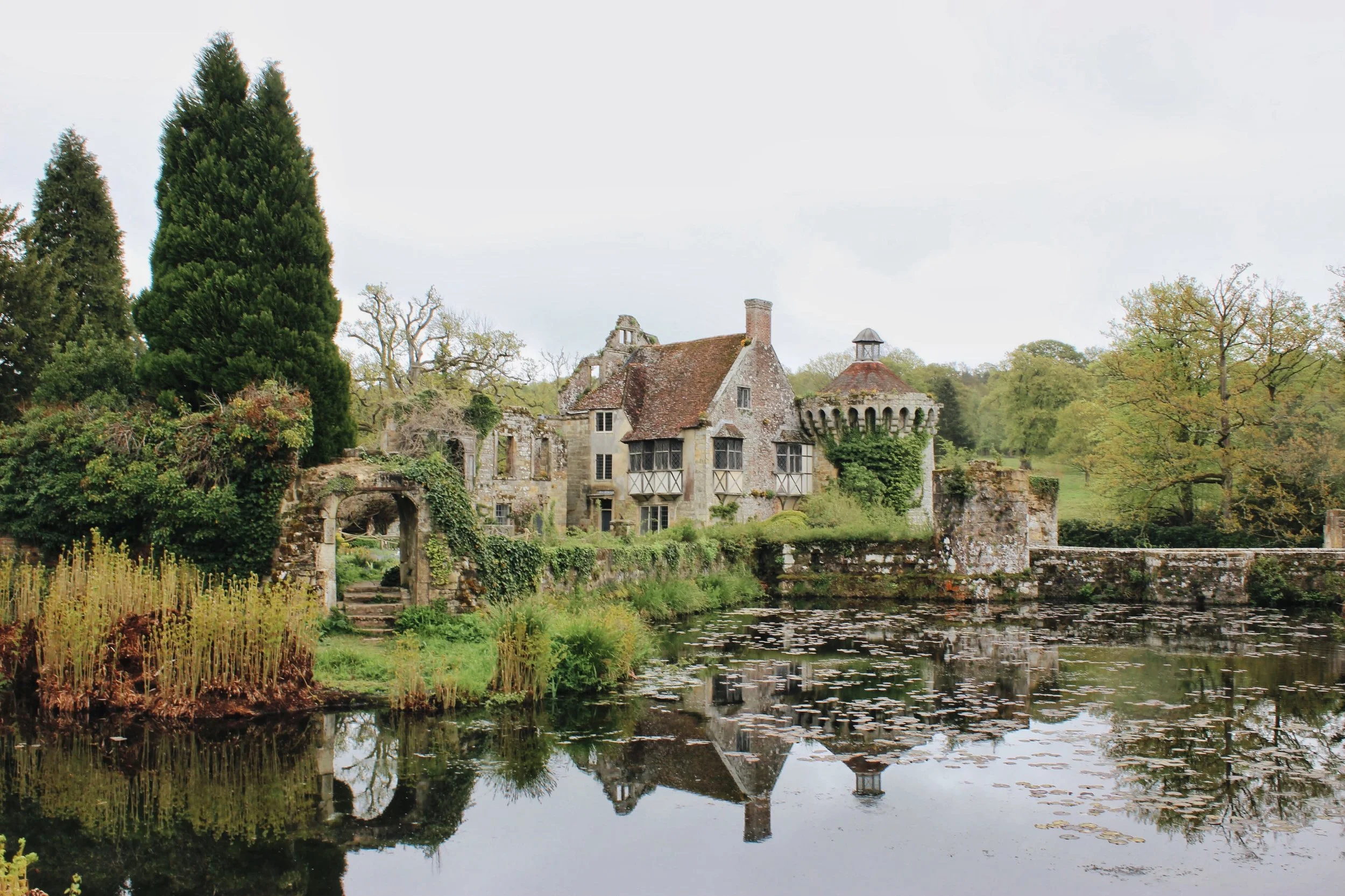 View of the ruins of Scotney Castle Kent National Trust