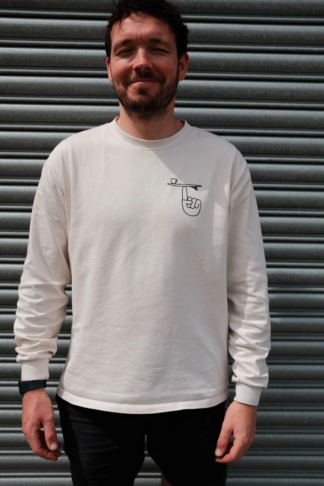 Foundation Coffee Roasters Merch St Ives Cornwall Arches Ecru Unisex Long Sleeve ASColour