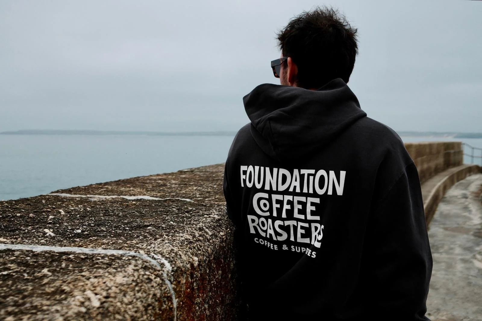 Foundation Coffee Roasters Merch St Ives Cornwall Supplies Hoody Black Unisex ASColour