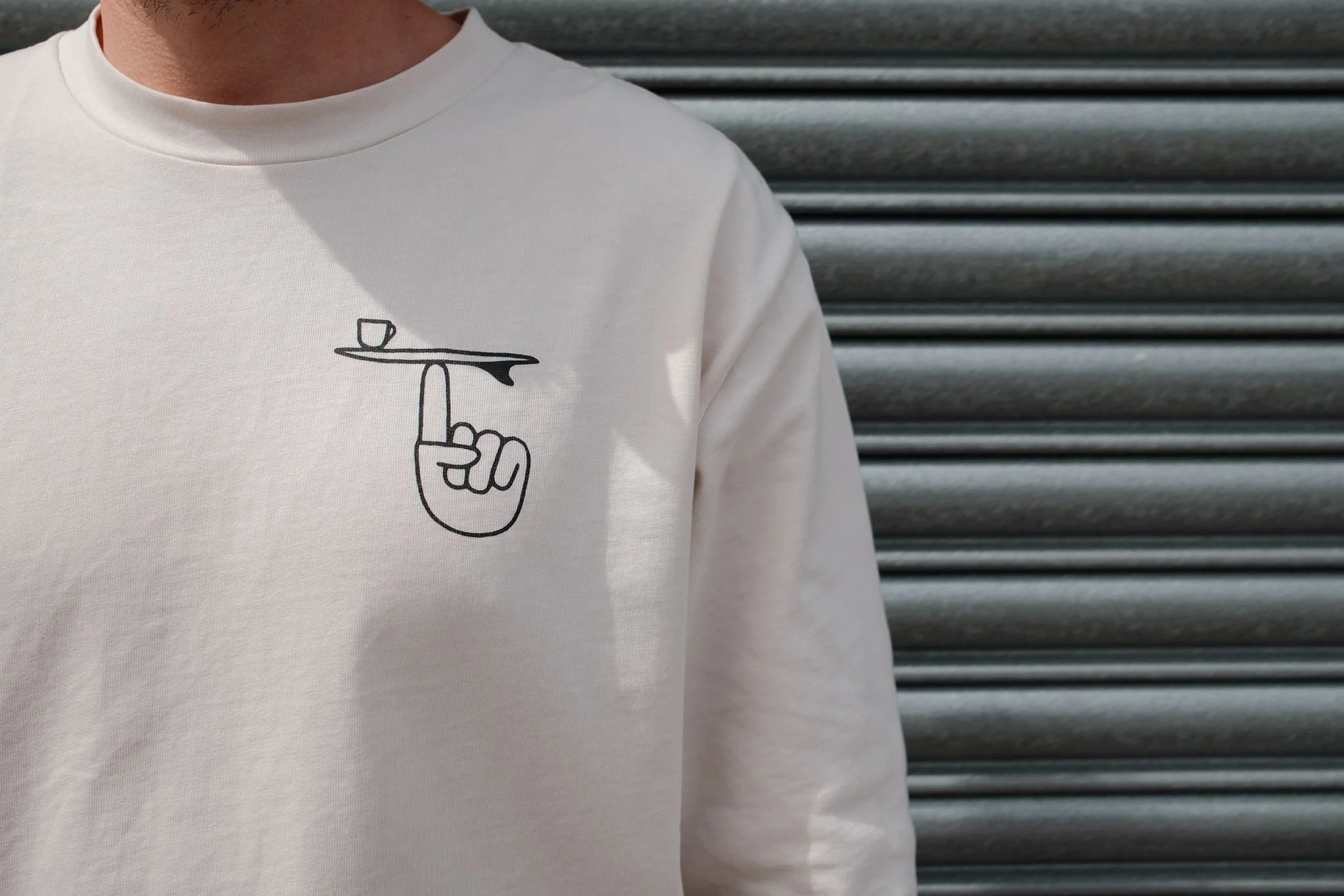 Foundation Coffee Roasters Merch St Ives Cornwall Arches Ecru Unisex Long Sleeve ASColour