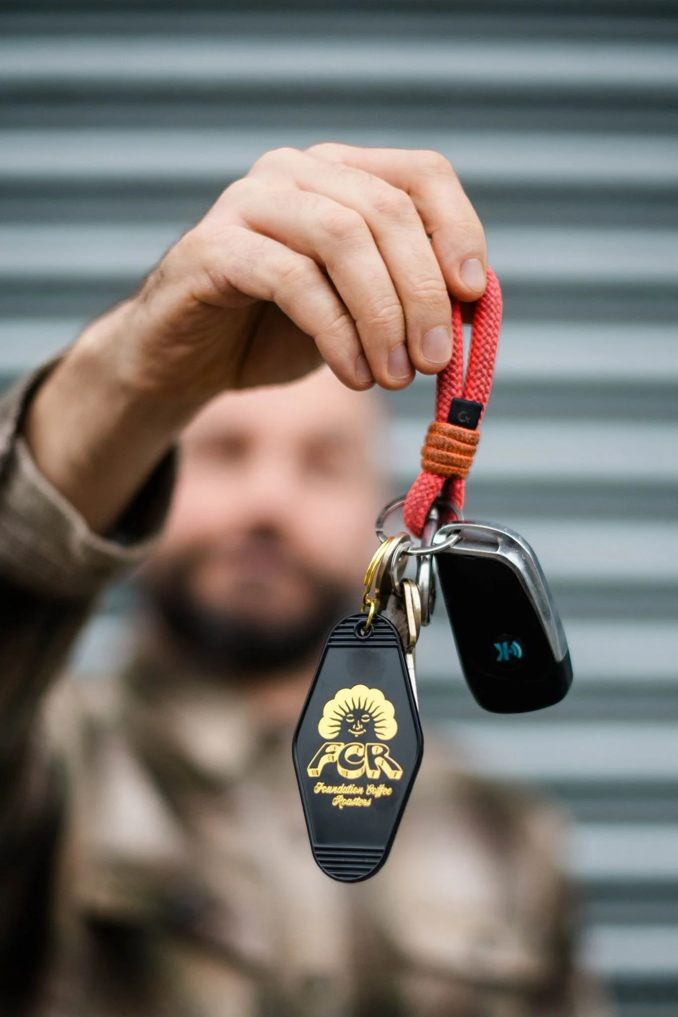 Foundation Coffee Roasters Sun Head Motel Hotel Keyring Merch St Ives Cornwall