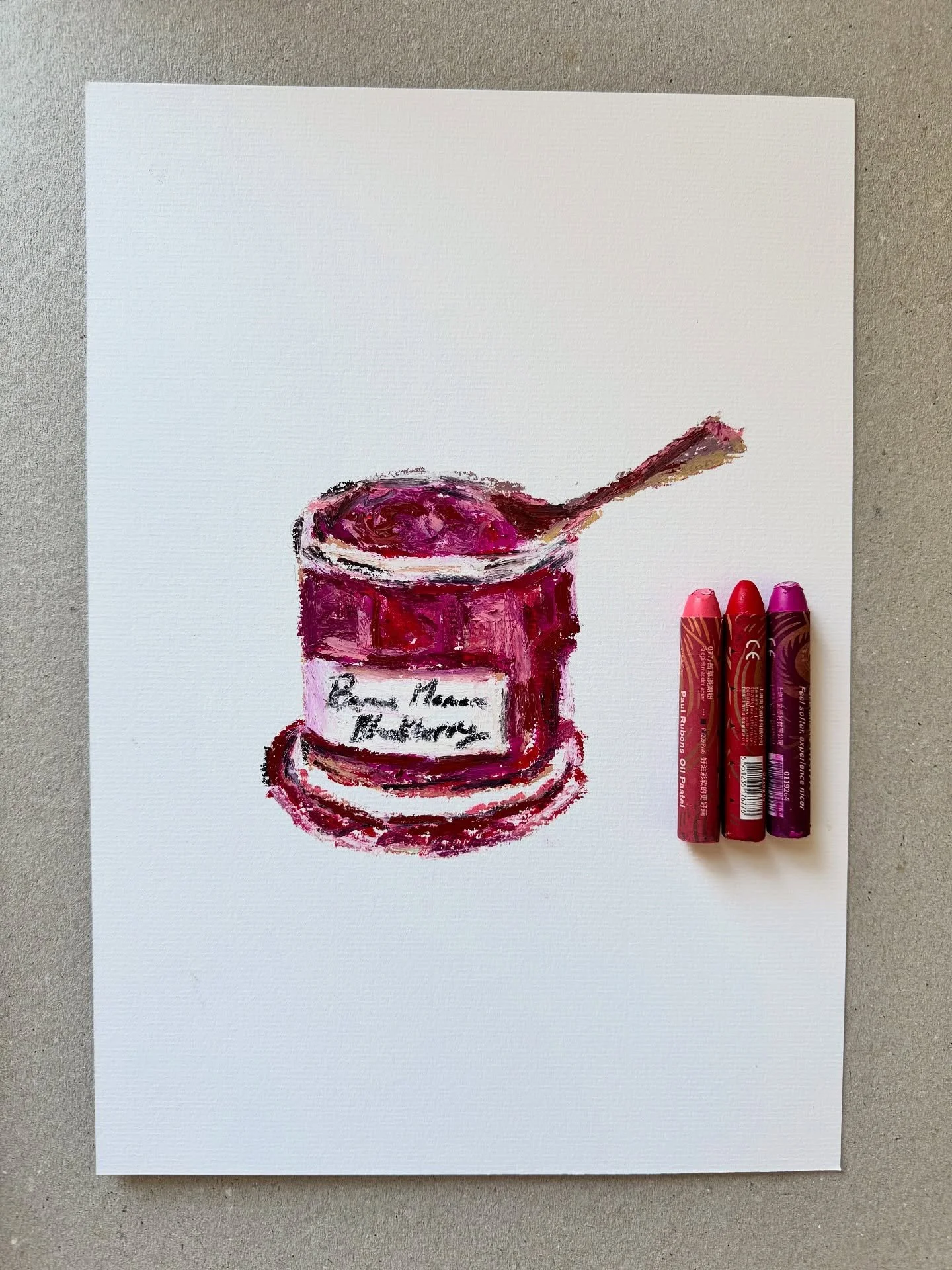 Some recent sketches and recipe calendar outtakes 🧈🥐🍴

1. @bonnemaman_uk jam on oil pastel! 
2. Moka coffee pot
3. Asparagus 
4. Tomatoes
5. Tomatoes, butter &amp; radish 
6. Tomatoes and butter 
7. Butter
8. Chanterelle mushrooms &amp; more radis