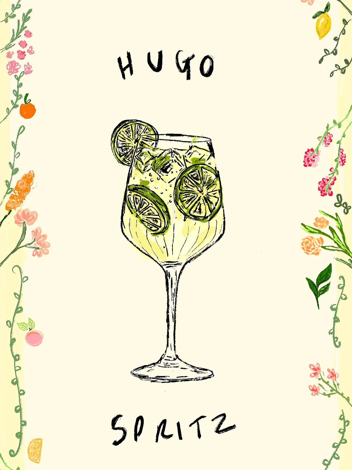 The sun is shining so it is officially Spritz season, and it&rsquo;s still such a pinch me moment to see have designed these menus this year again and to have seen them over this weekend and enjoy with a spritz in hand! 💃❤️

This year again I had th