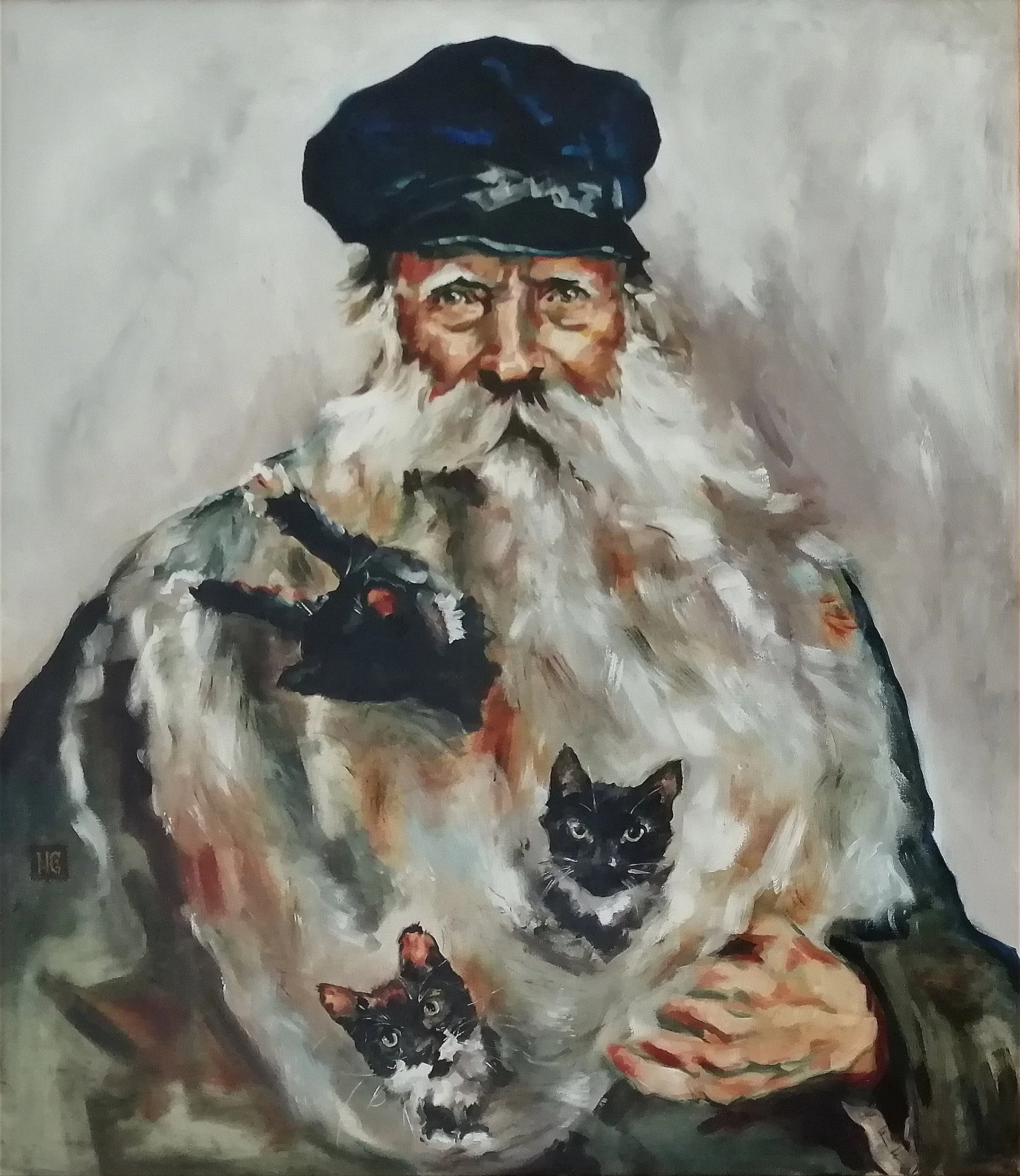 A beardful of cats