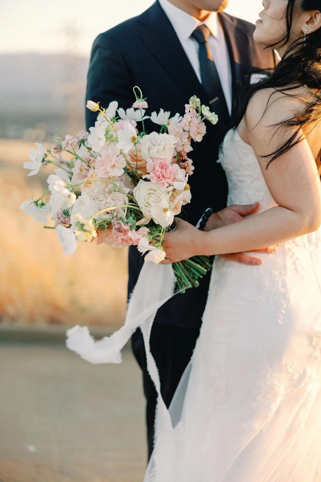 artistic couple's wedding photo