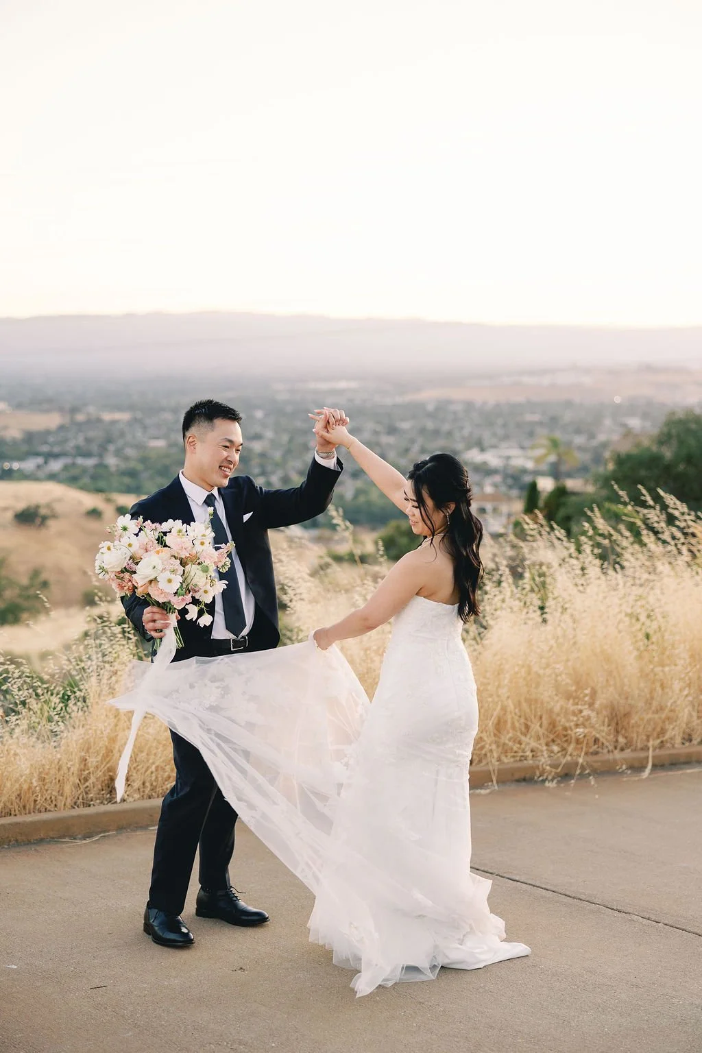 sunset couple's dance