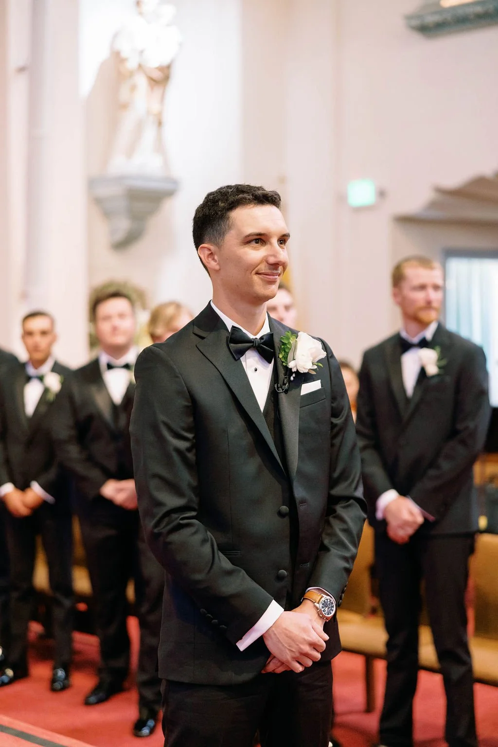 groom at ceremony