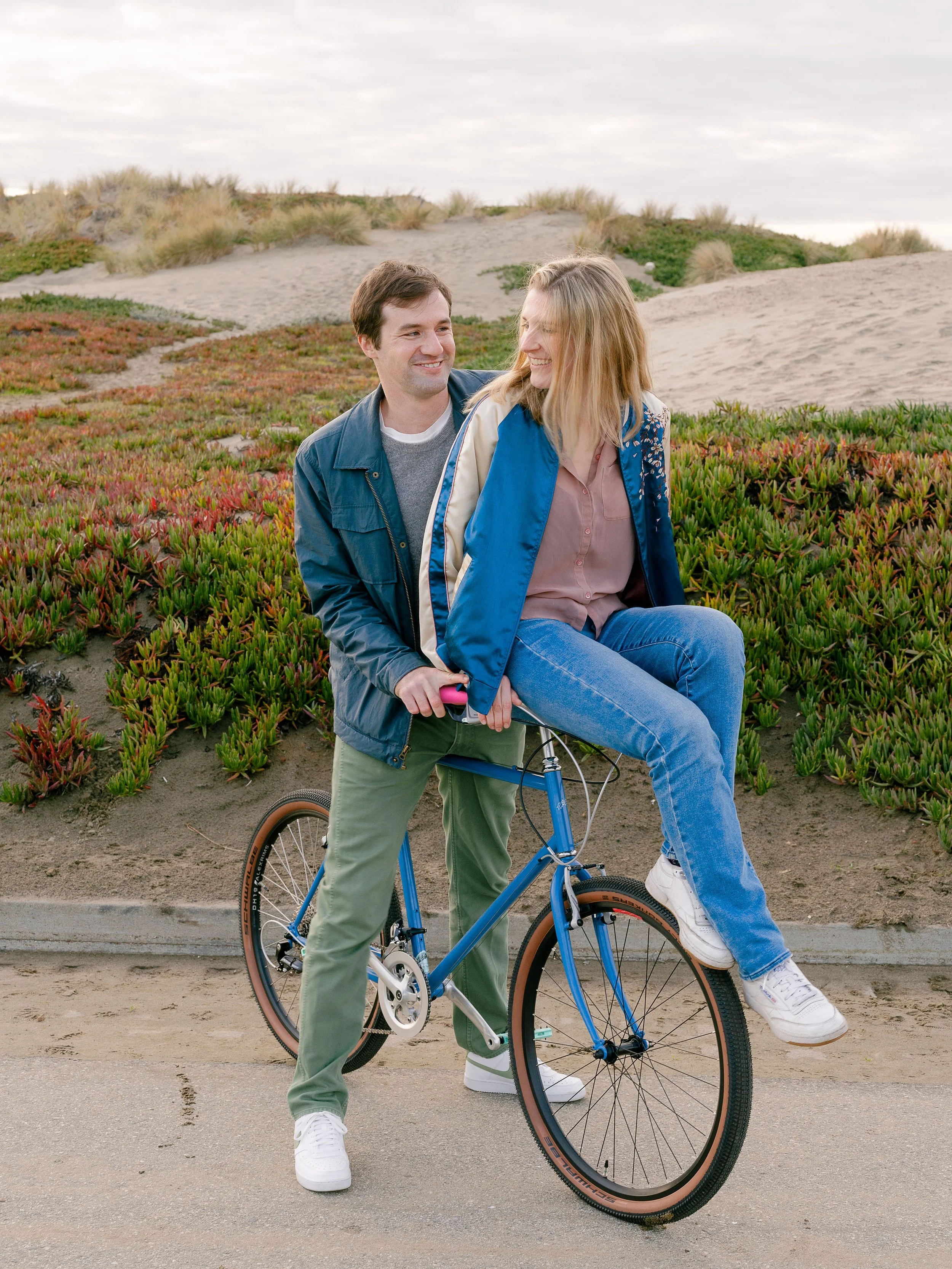 bicycling engagement photos