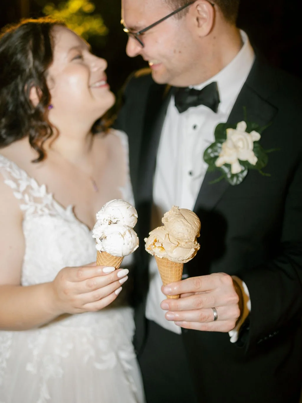 wedding ice cream toast