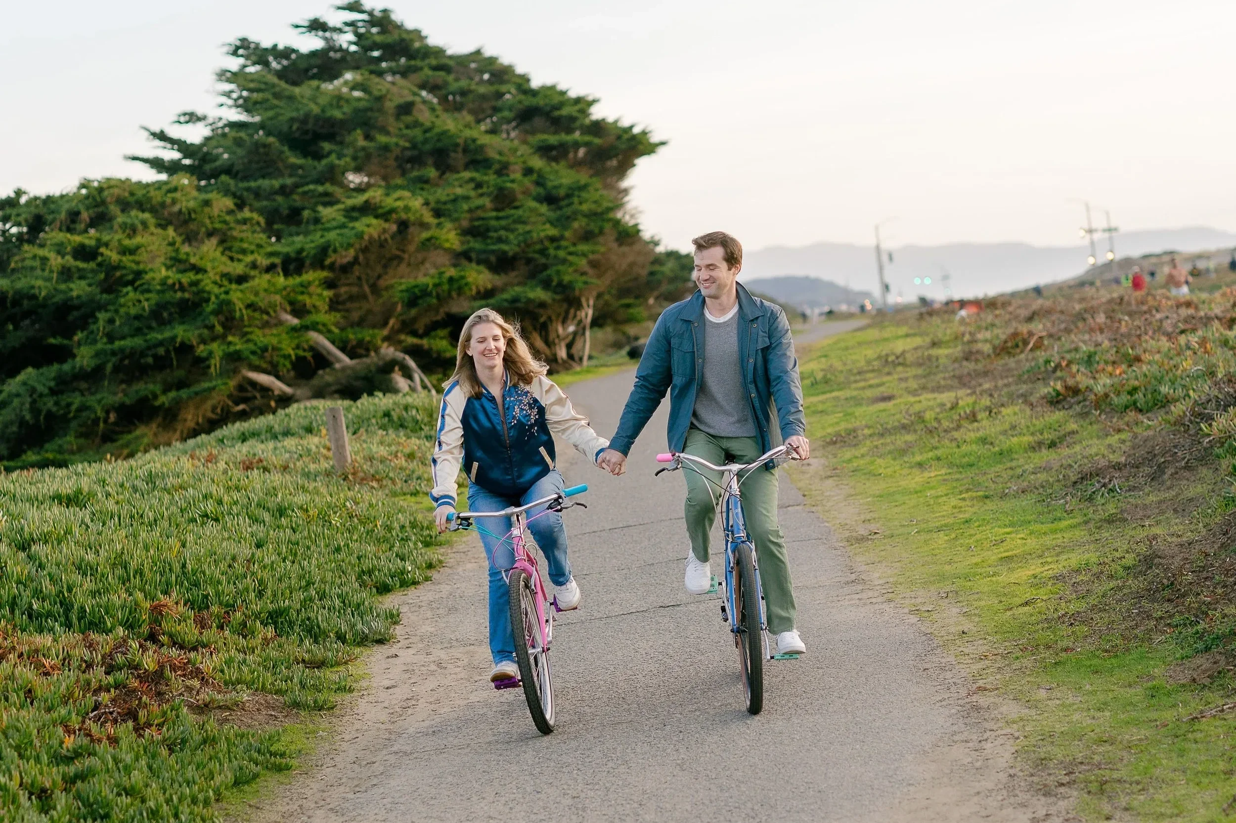 Wind, Waves, and Wheels: An Engagement Session at Ocean Beach, San Francisco