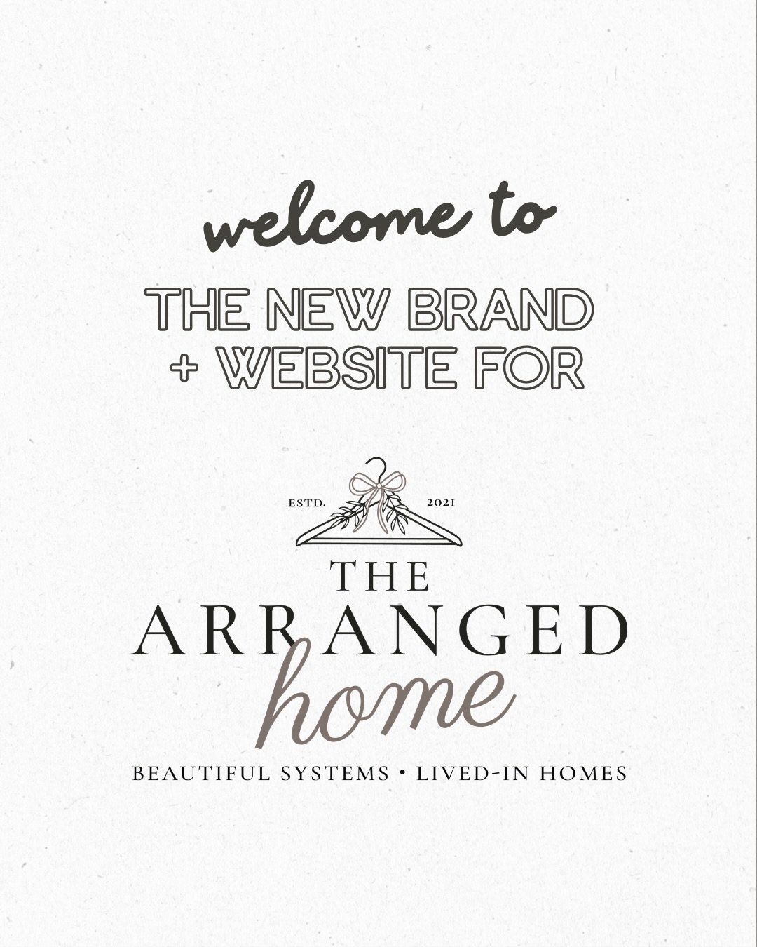 There&rsquo;s something powerful about a space that just WORKS. Calm. Clear. Thoughtfully arranged. 🧺

We&rsquo;re so excited to unveil the new brand and website for The Arranged Home - a gorgeous space designed to reflect the feeling everyone wants