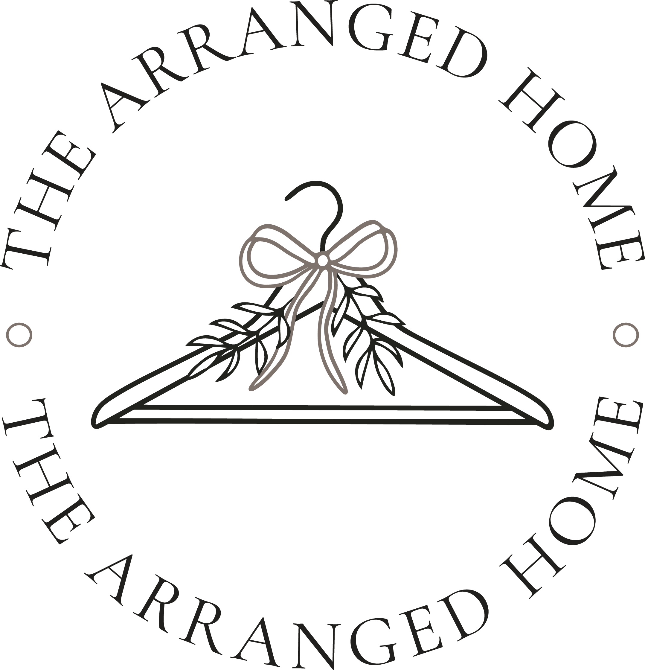 Black and white decorative emblem with the words 'Happiness is Homemade' arranged in a circular pattern around a bow and sprigs of holly.